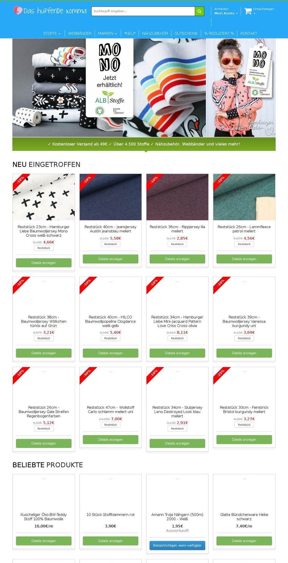 Das hüpfende Komma v.1.25 (mobile friendly) Shopify theme site example xn--das-hpfende-komma-62b.com