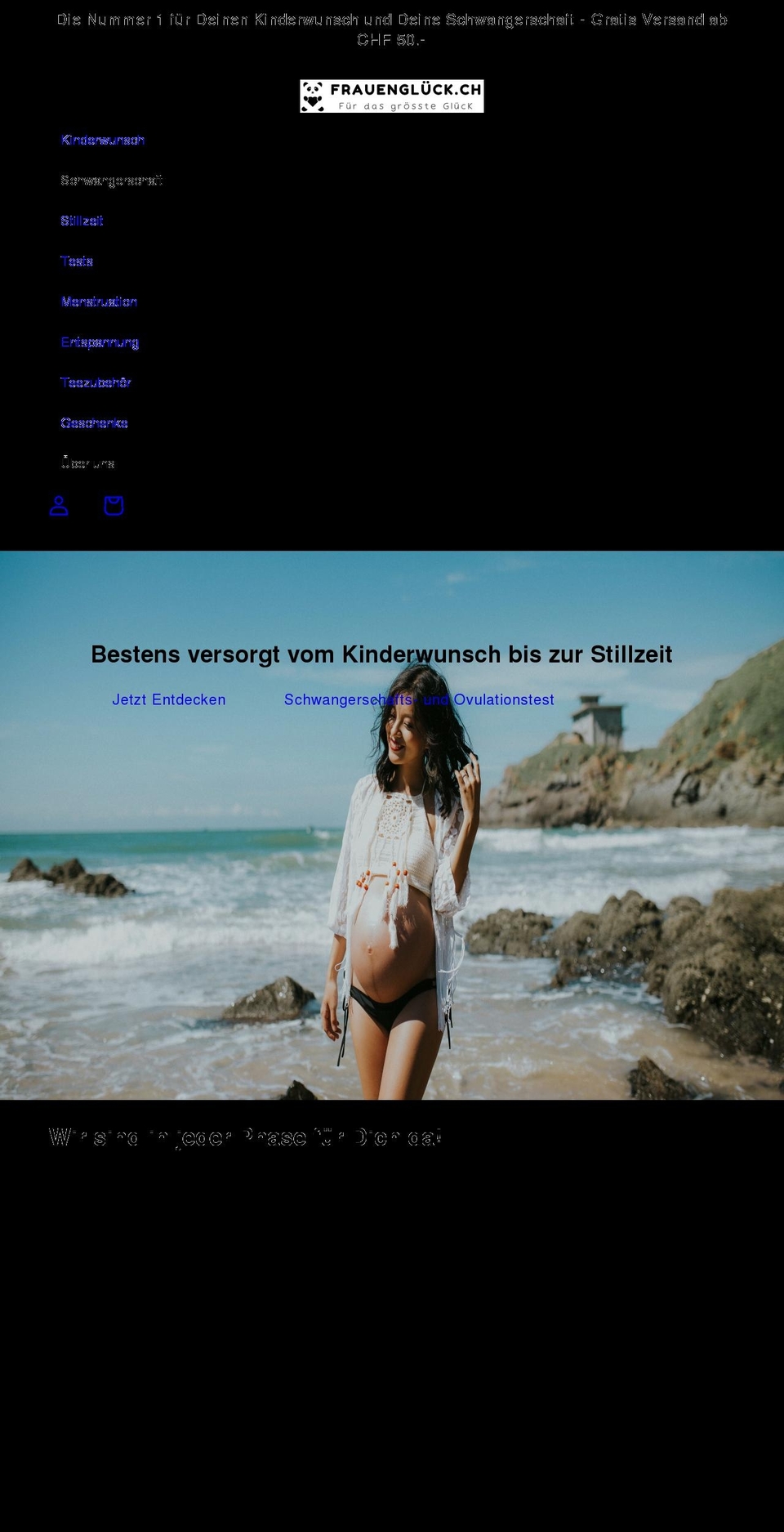 xn--frauenglck-heb.ch shopify website screenshot