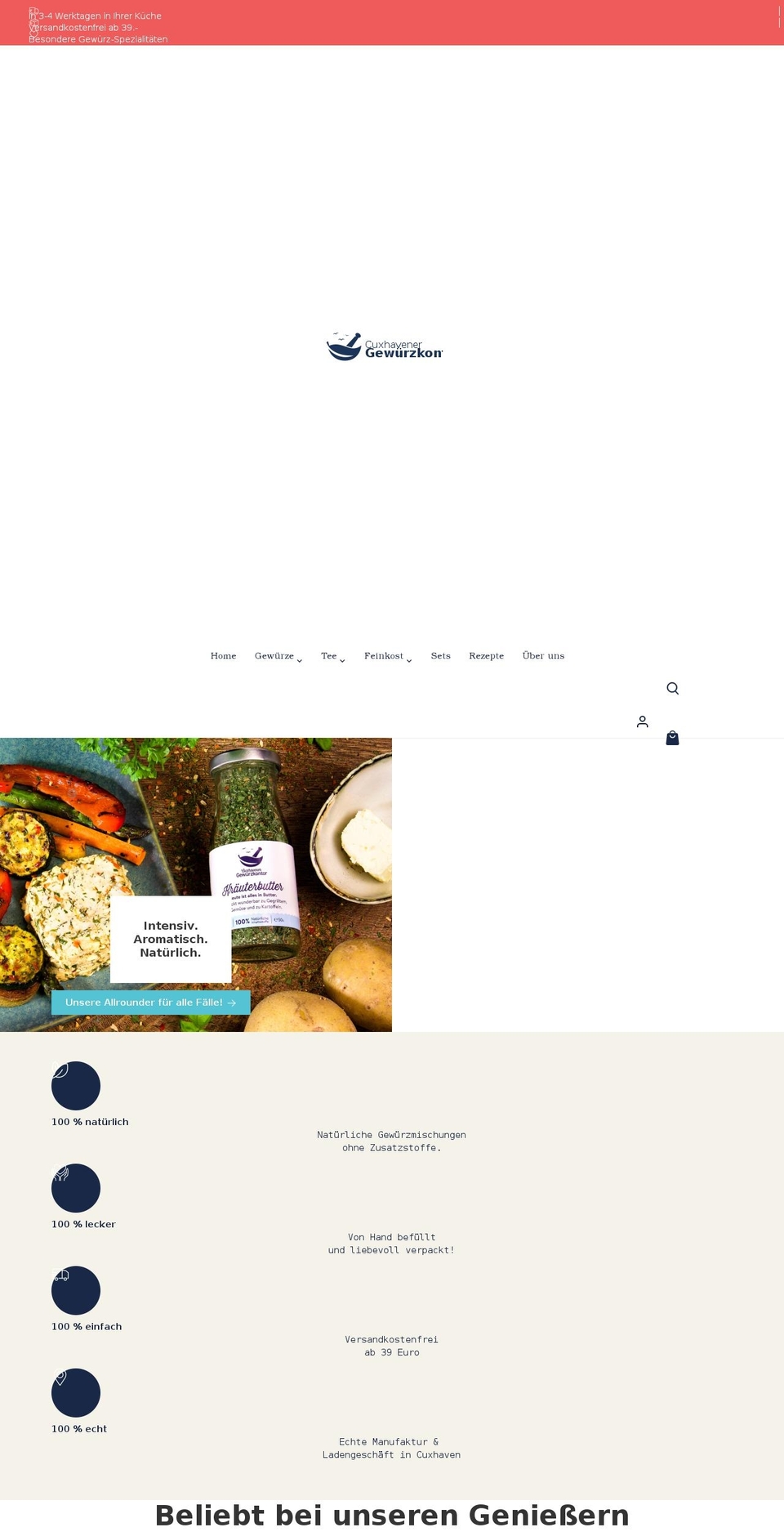 Gewurzkontormain Shopify theme site example xn--gewrzkontor-vhb.de