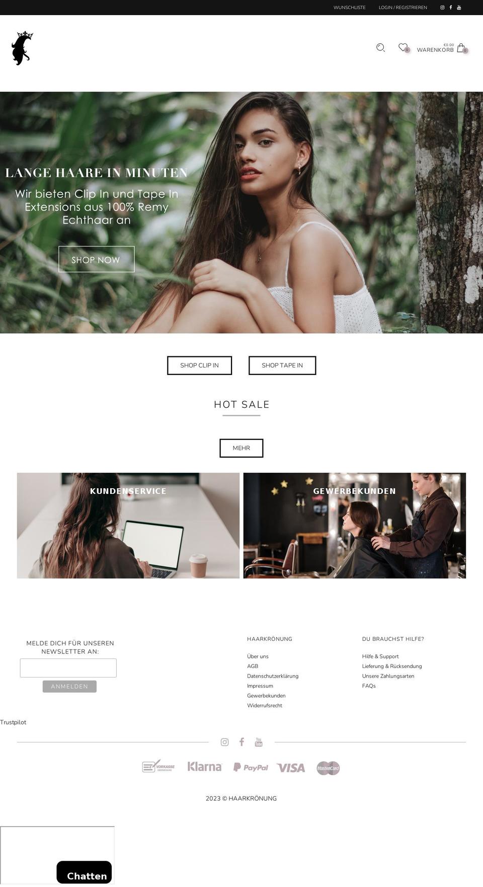 xn--haarkrnung-jcb.de shopify website screenshot