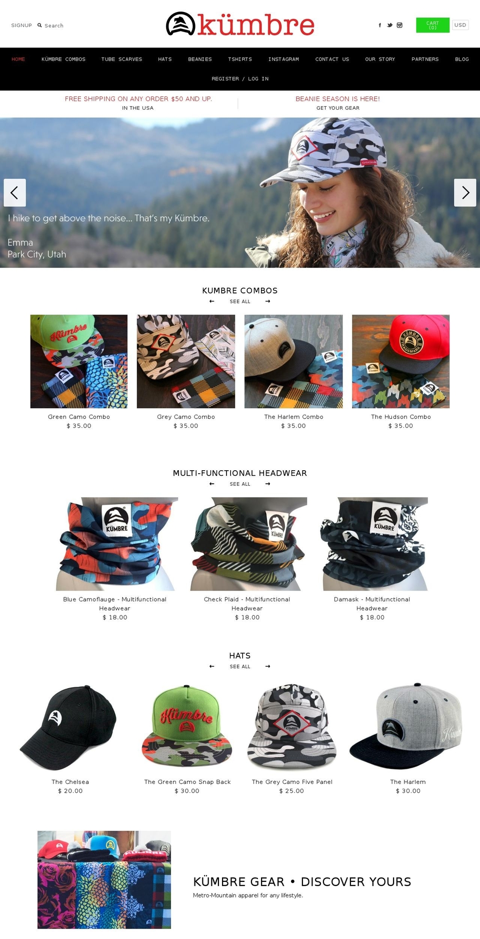 xn--kmbre-kva.com shopify website screenshot