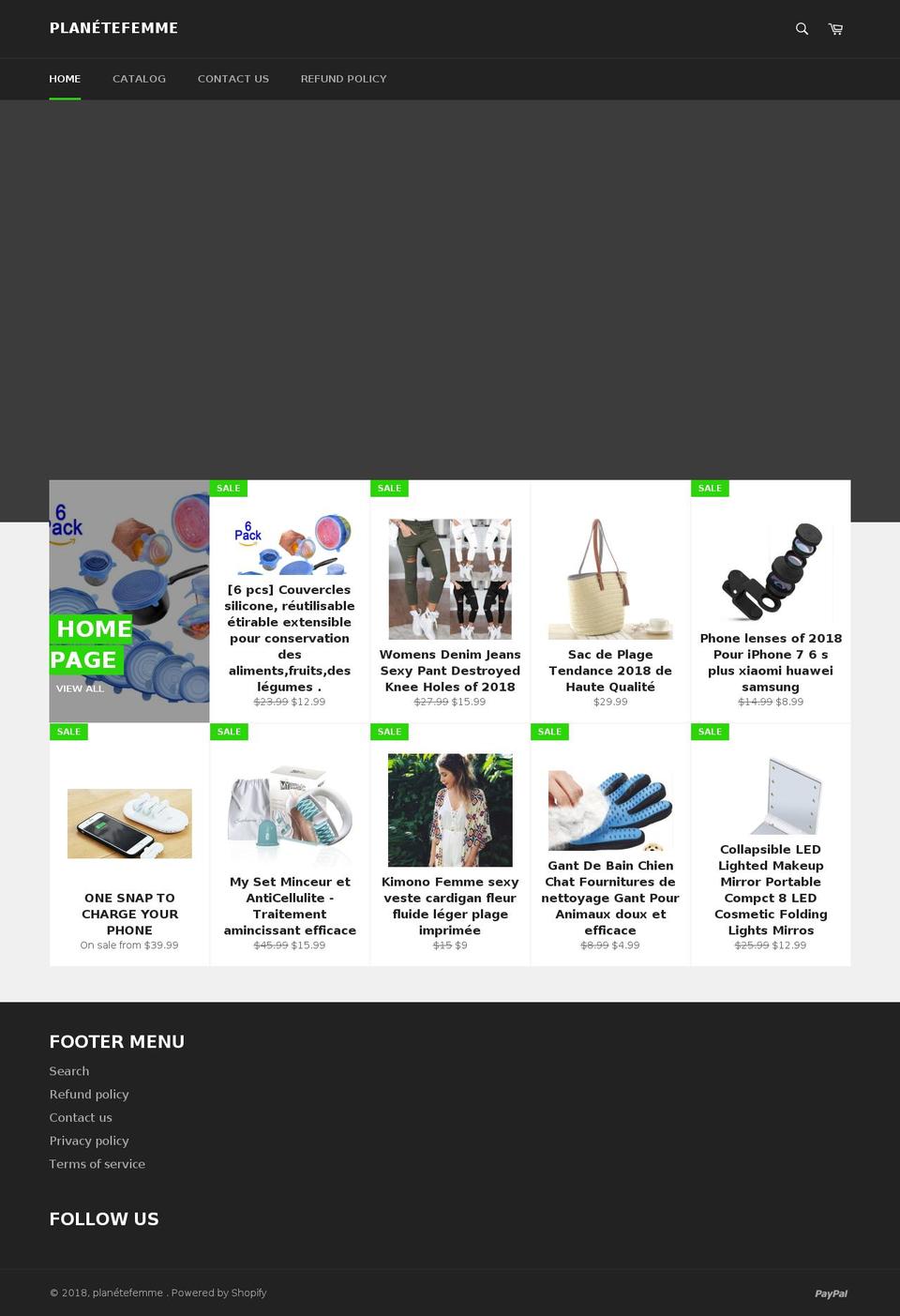 xn--plantefemme-19a.com — Shopify storefront screenshot