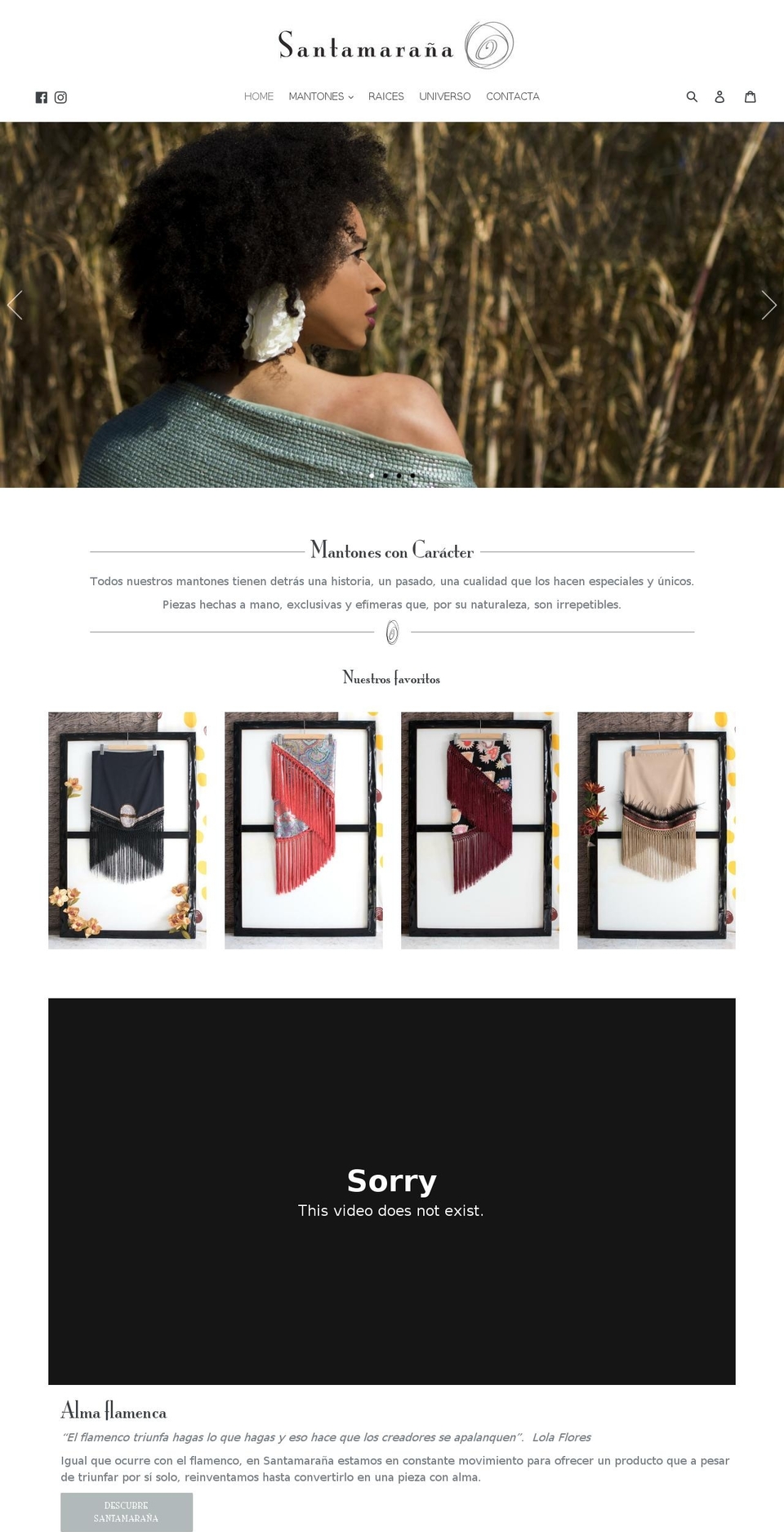xn--santamaraa-19a.com — Shopify storefront screenshot