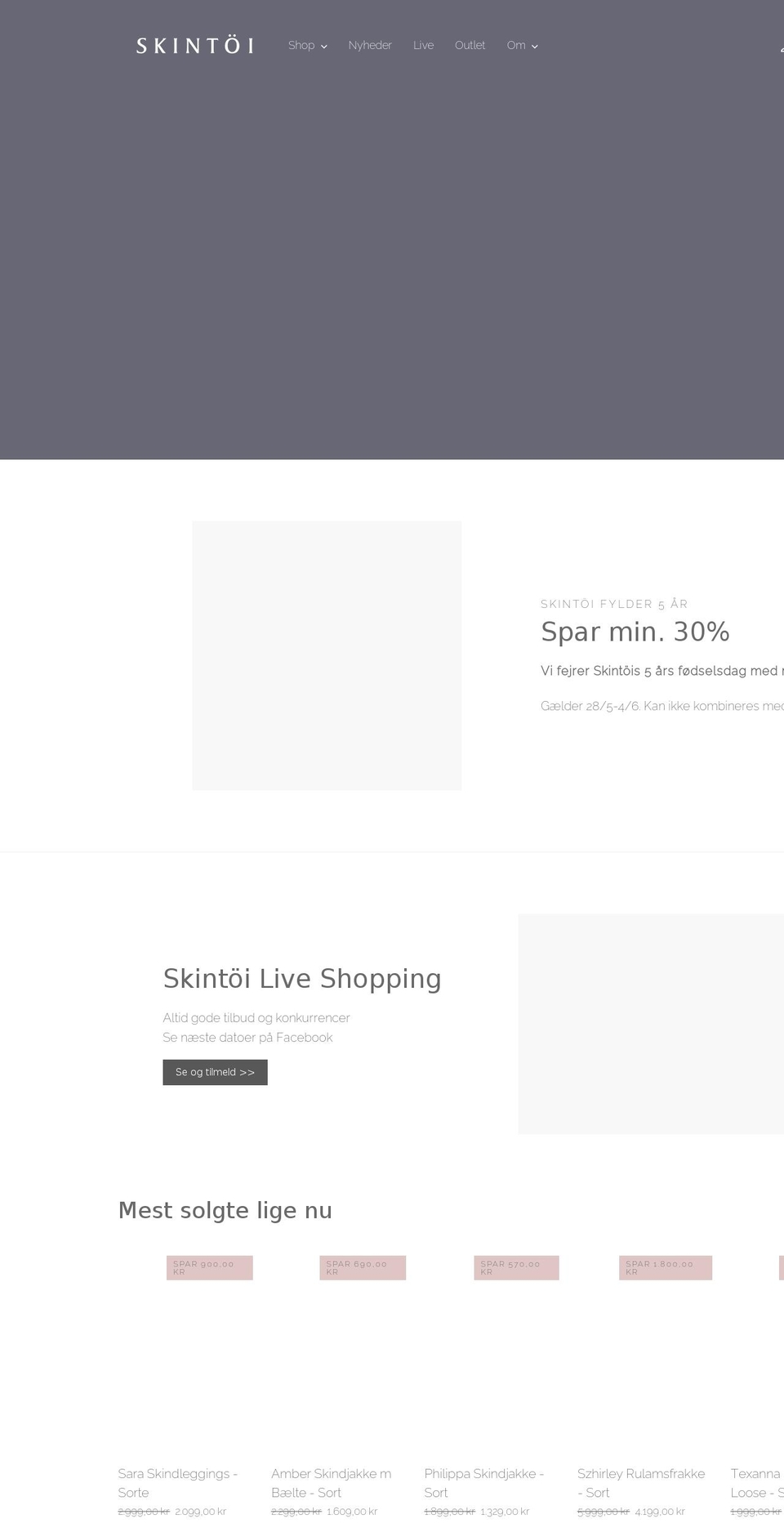 xn--skinti-0xa.com — Shopify storefront screenshot