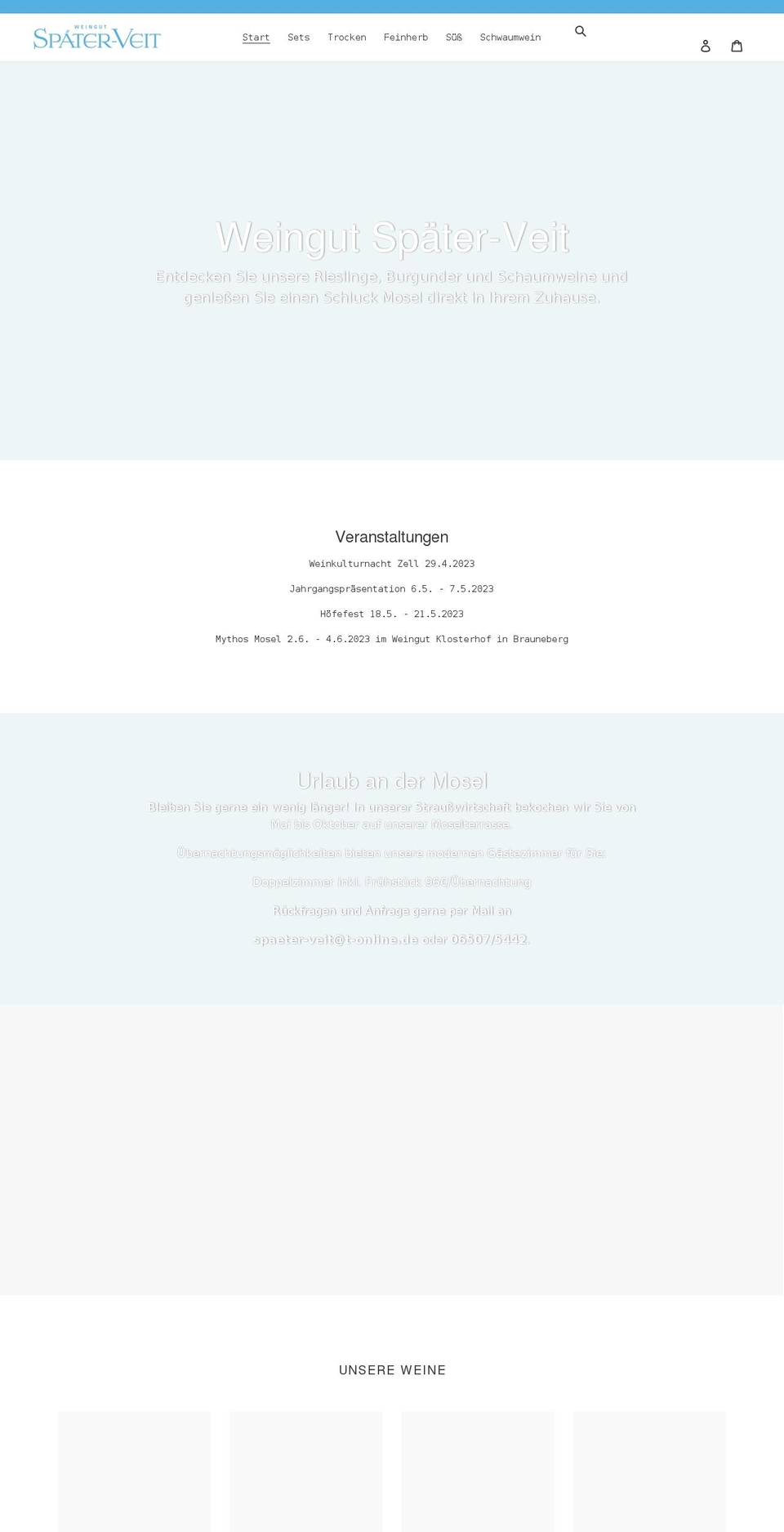 xn--spter-veit-r5a.de shopify website screenshot