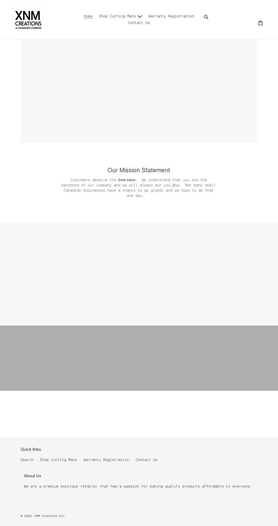 xnmcreations.com shopify website screenshot