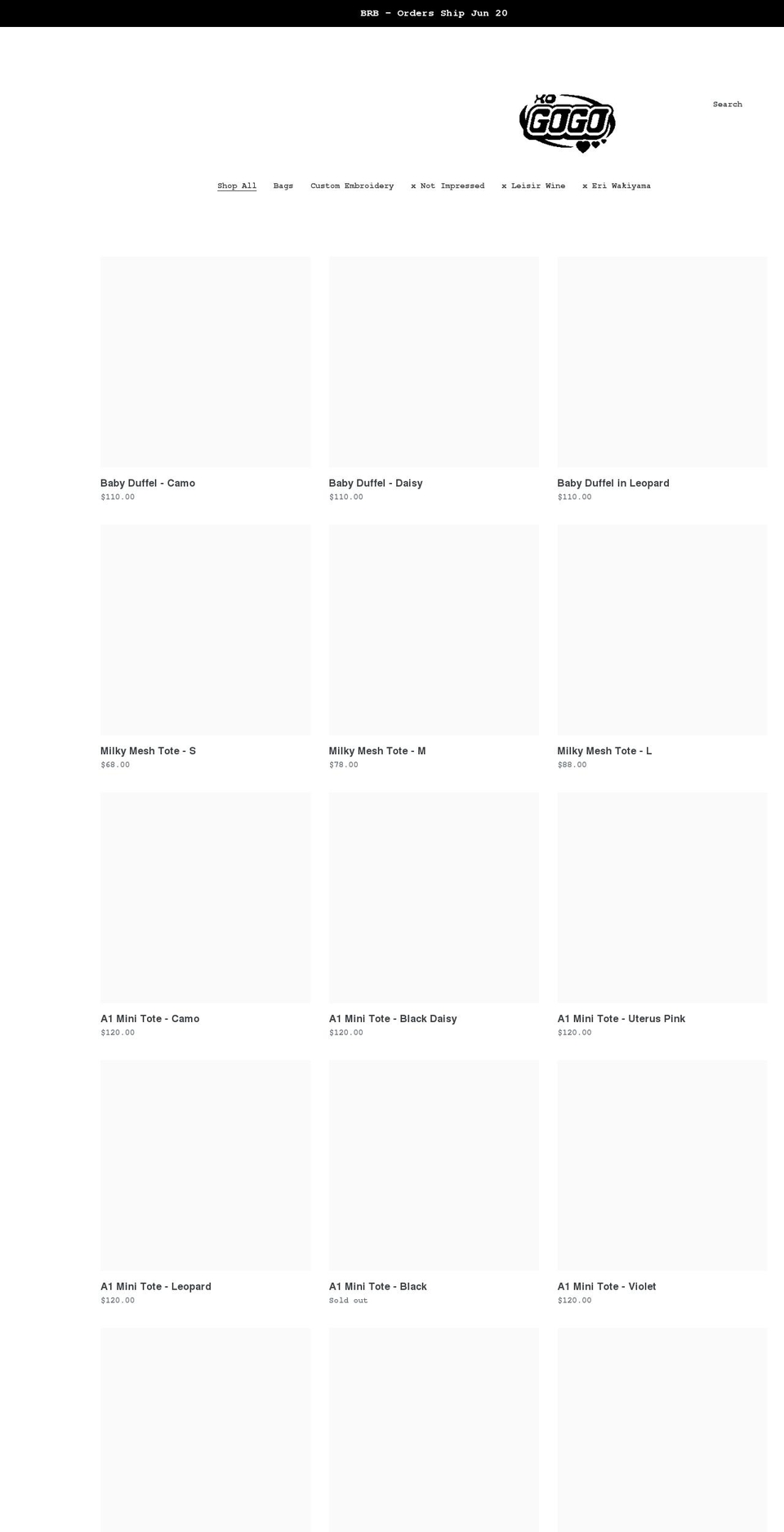 xo-gogo.com shopify website screenshot