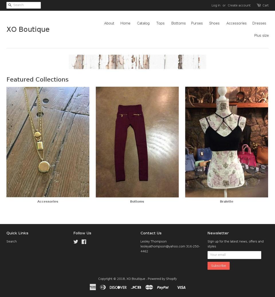 xoboutique.net shopify website screenshot