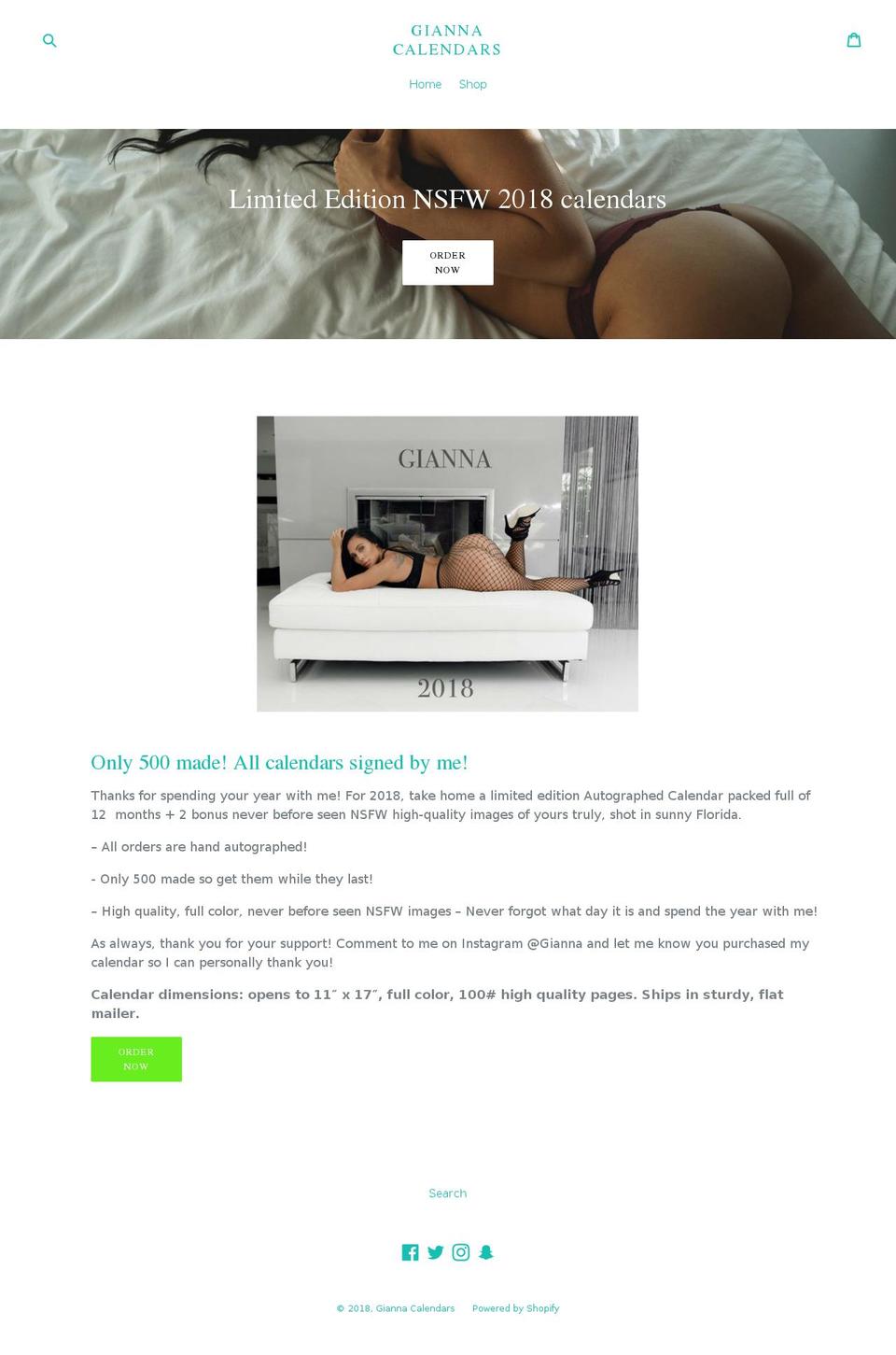 xogianna.com — Shopify storefront screenshot