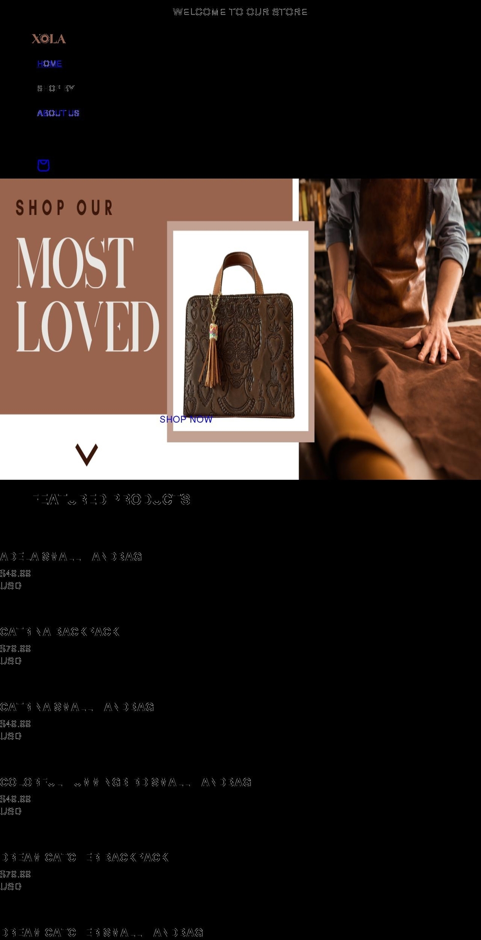 xolaboutique.com shopify website screenshot