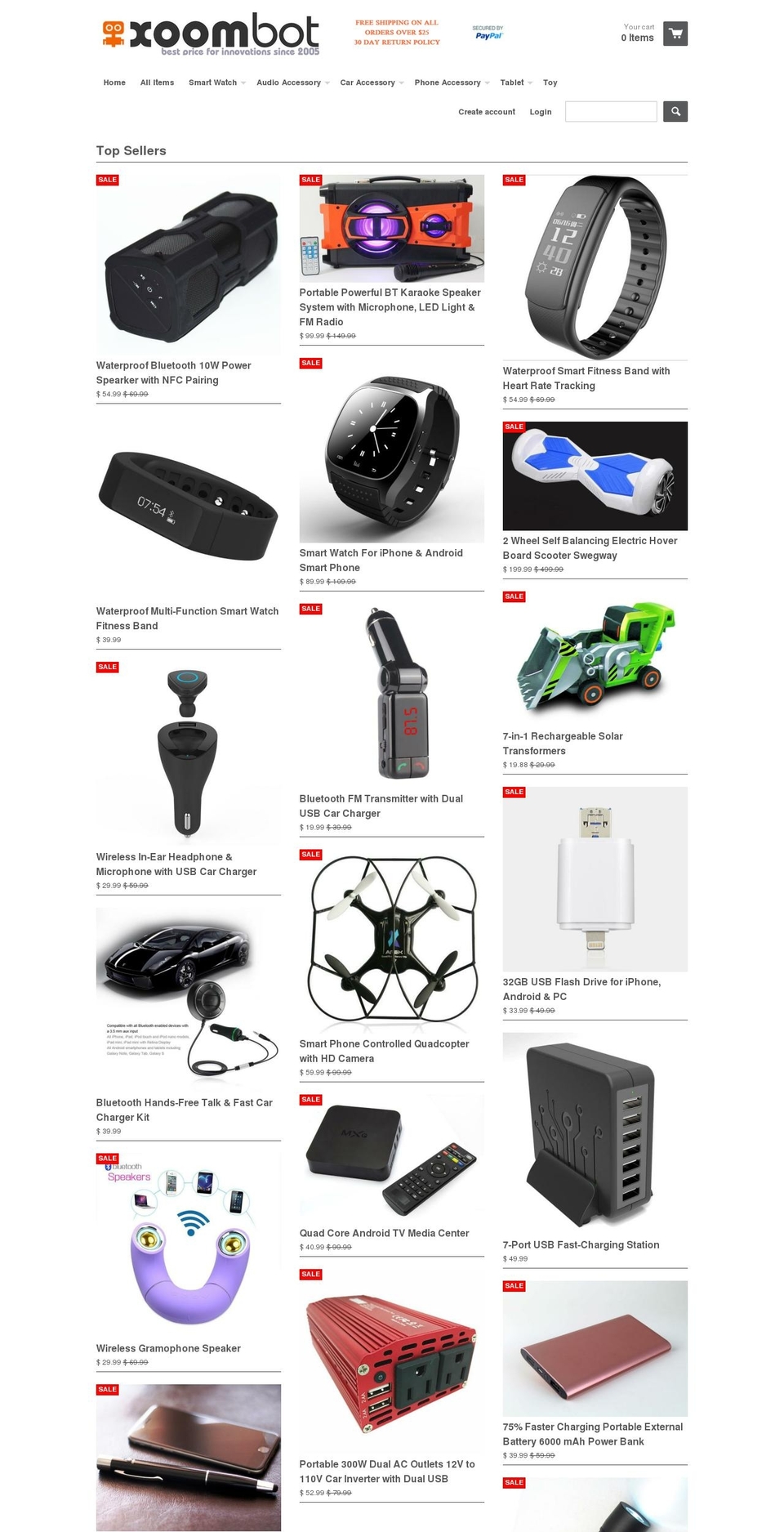 xoombot.com shopify website screenshot