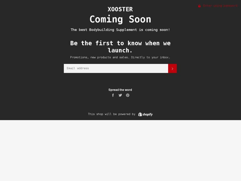 xooster.com shopify website screenshot