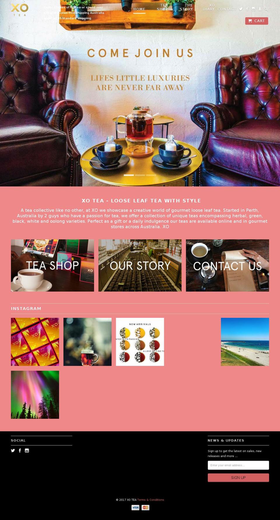 xoteas.com shopify website screenshot