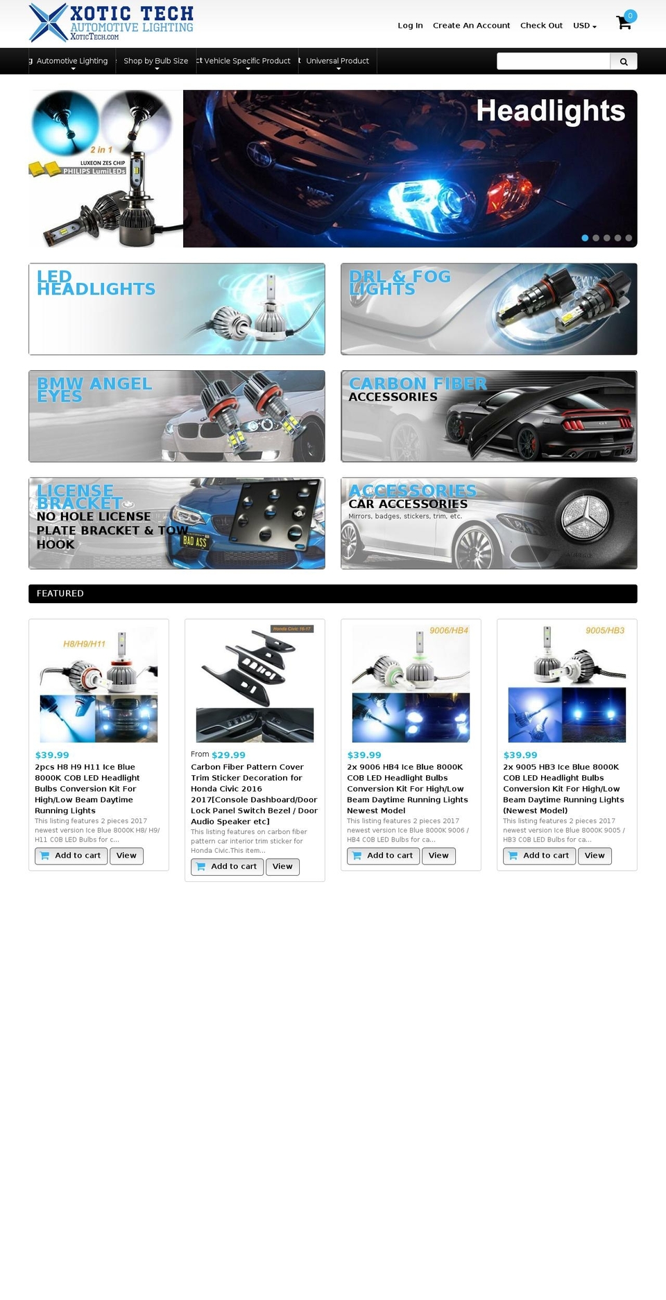xotictech.com shopify website screenshot