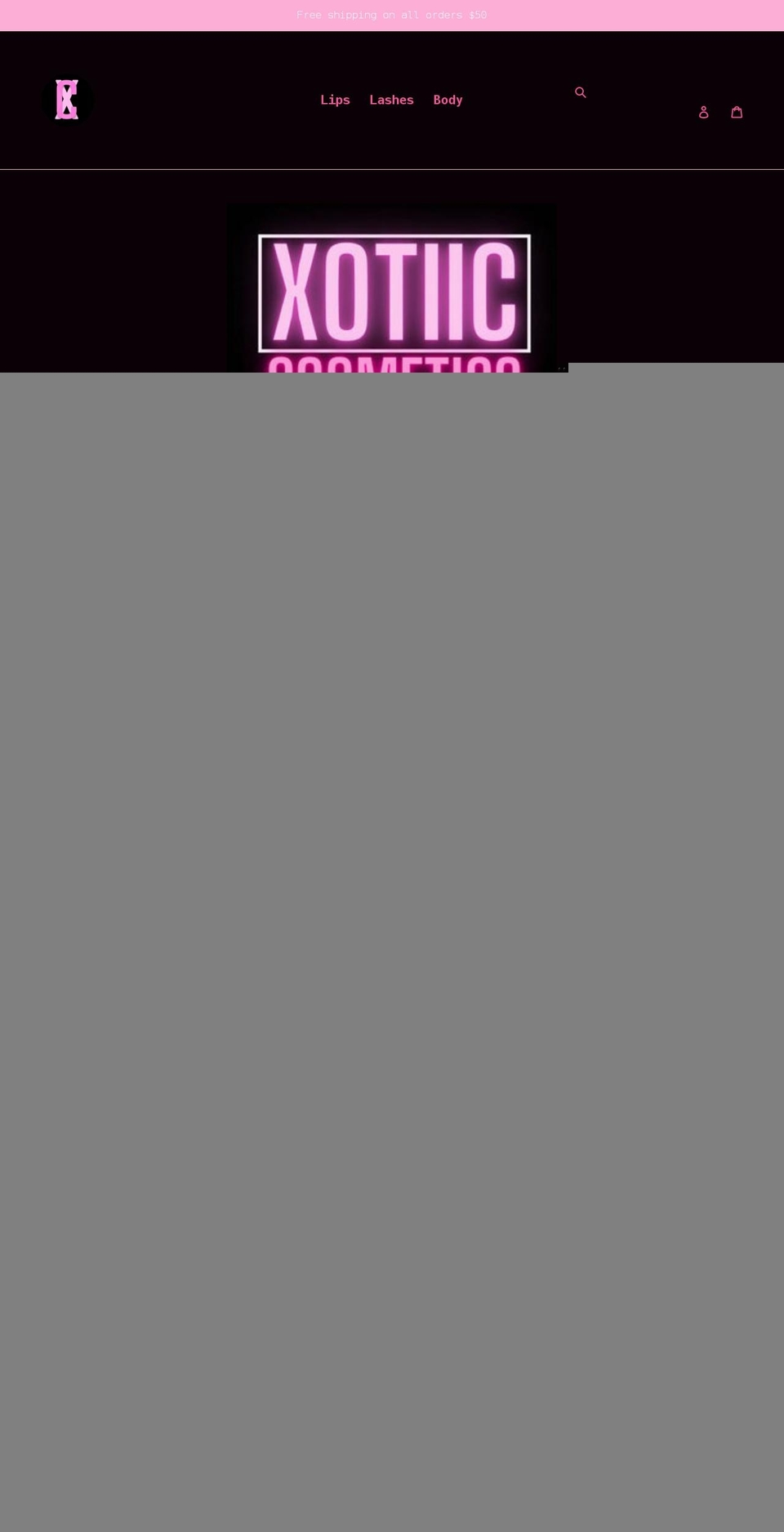 xotiiccosmetics.com shopify website screenshot