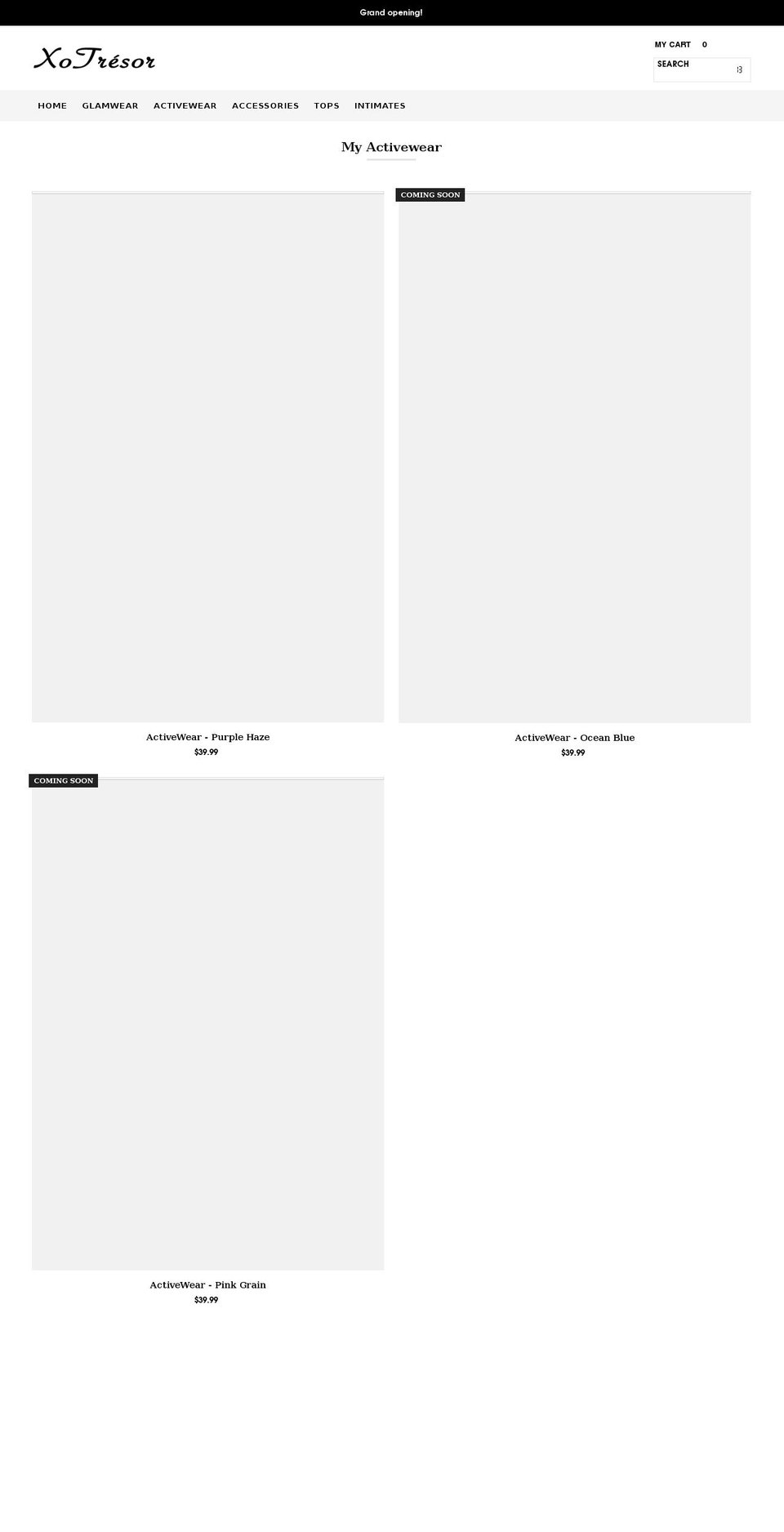 xotresor.com shopify website screenshot