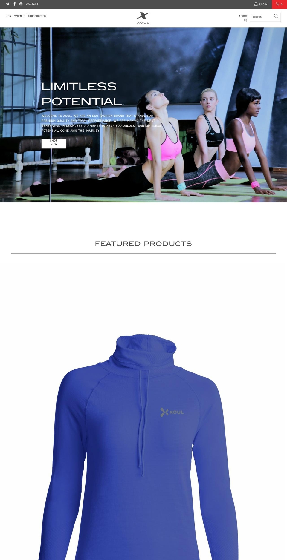 xoulsports.com — Shopify storefront screenshot