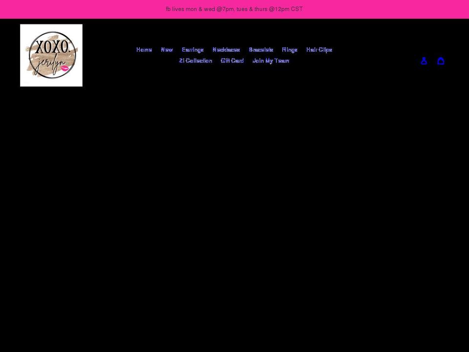 xoxojerilyn.com shopify website screenshot
