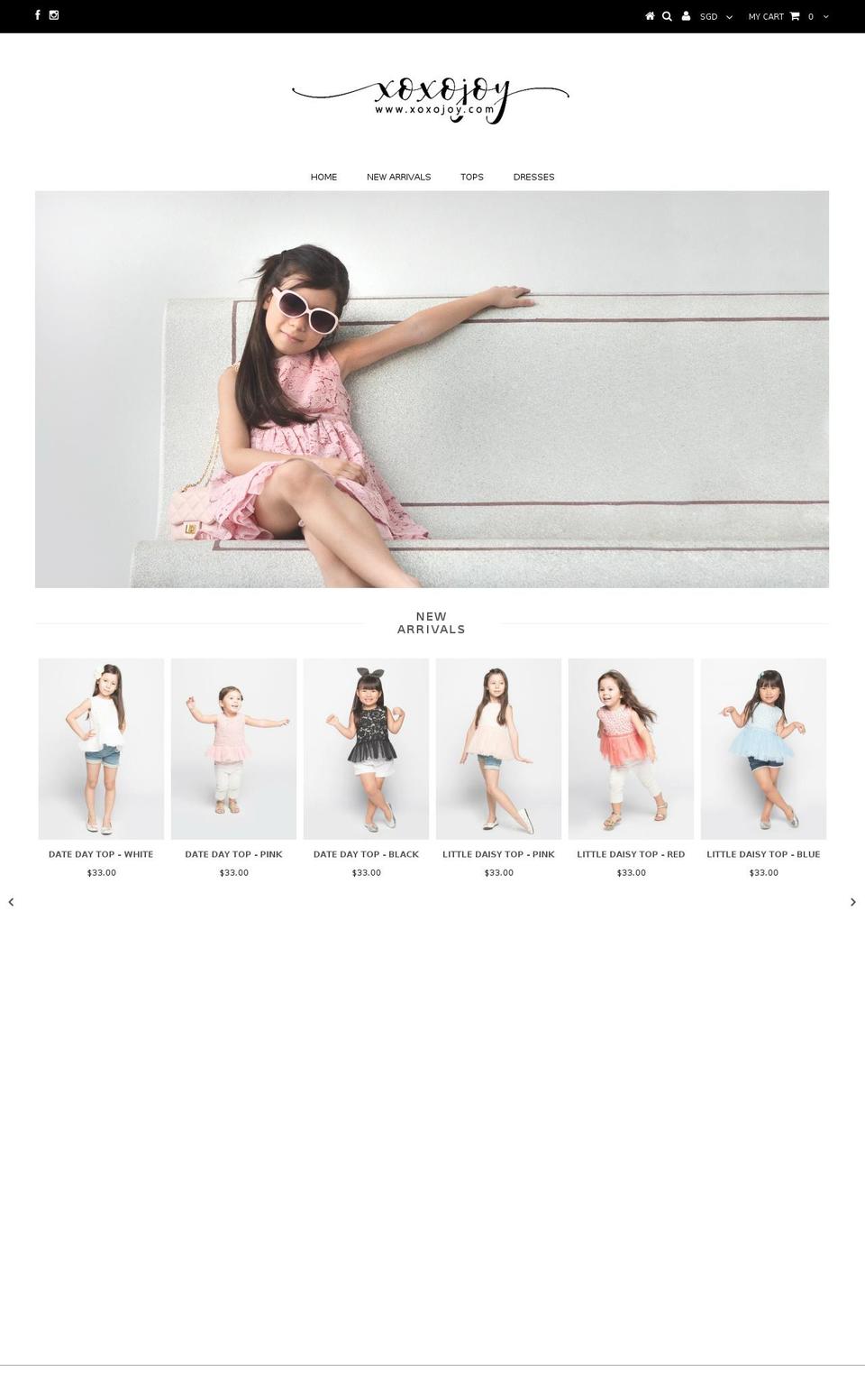 xoxojoy.com shopify website screenshot