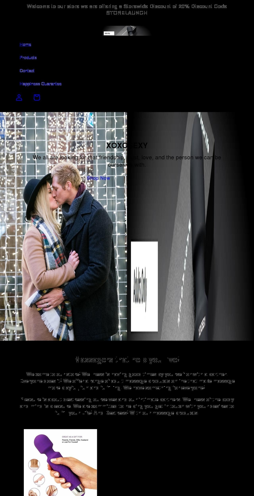 xoxosexy.com shopify website screenshot