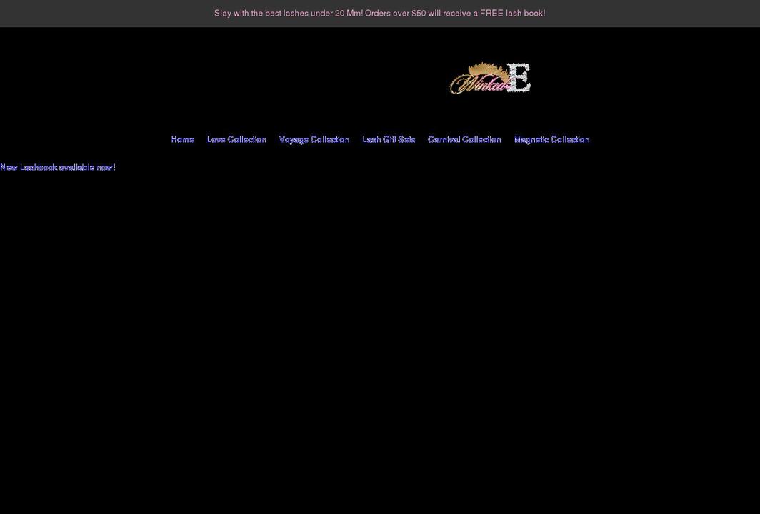 xoxowinkedbye.com shopify website screenshot