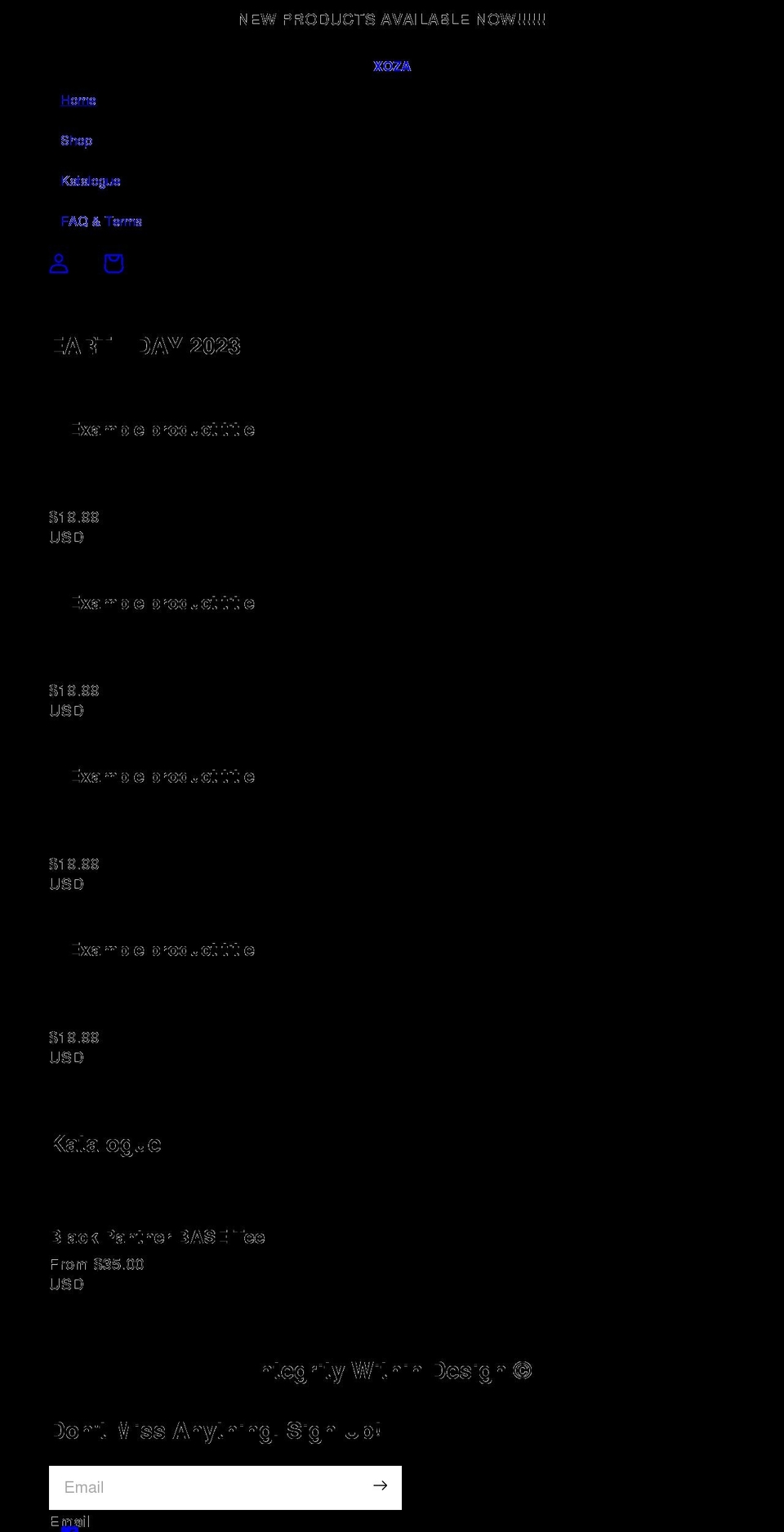 xozaonline.com shopify website screenshot