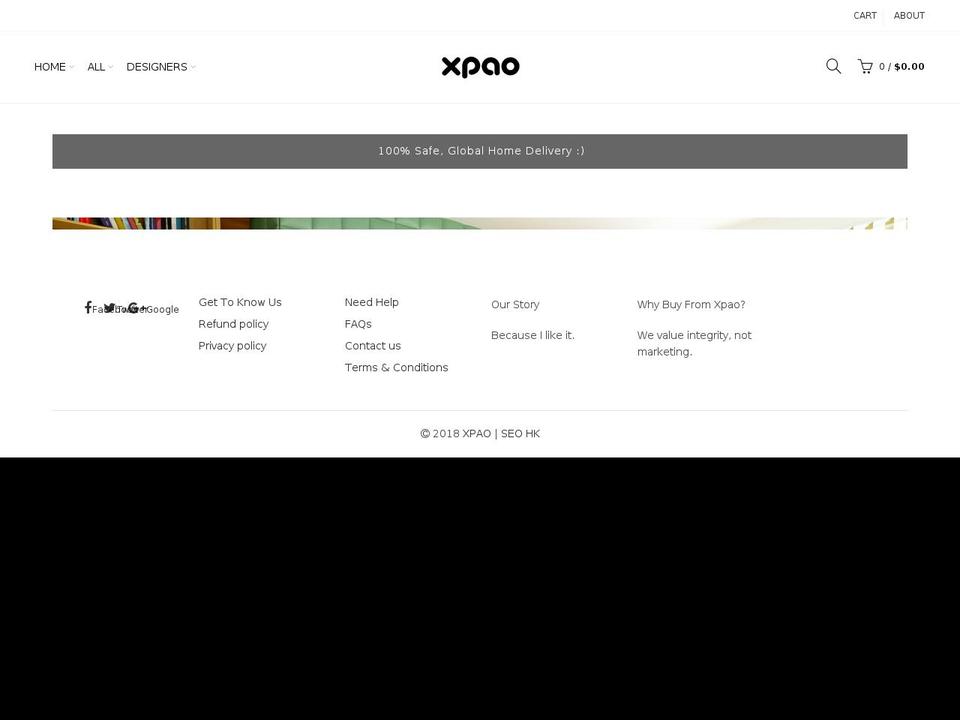 xpao.com — Shopify storefront screenshot