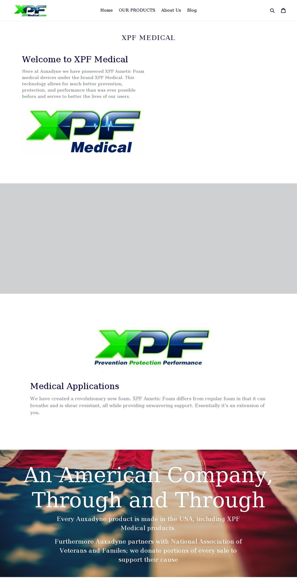 xpfmedical.com shopify website screenshot