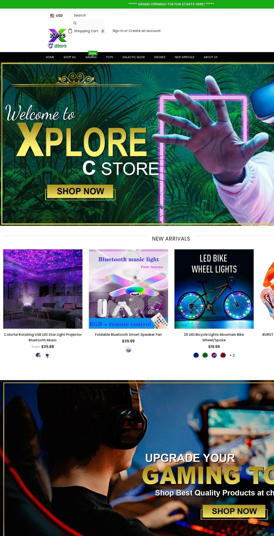 xplorecstore.com shopify website screenshot