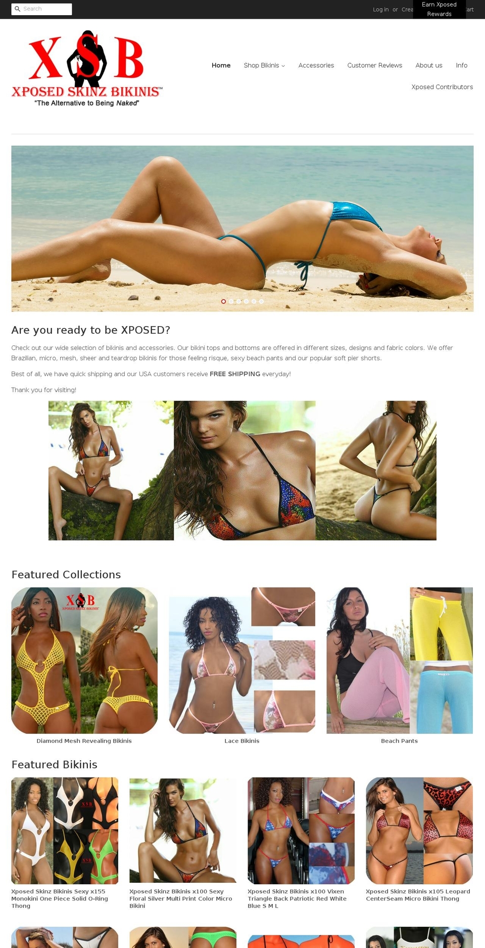 xposedskin.com shopify website screenshot