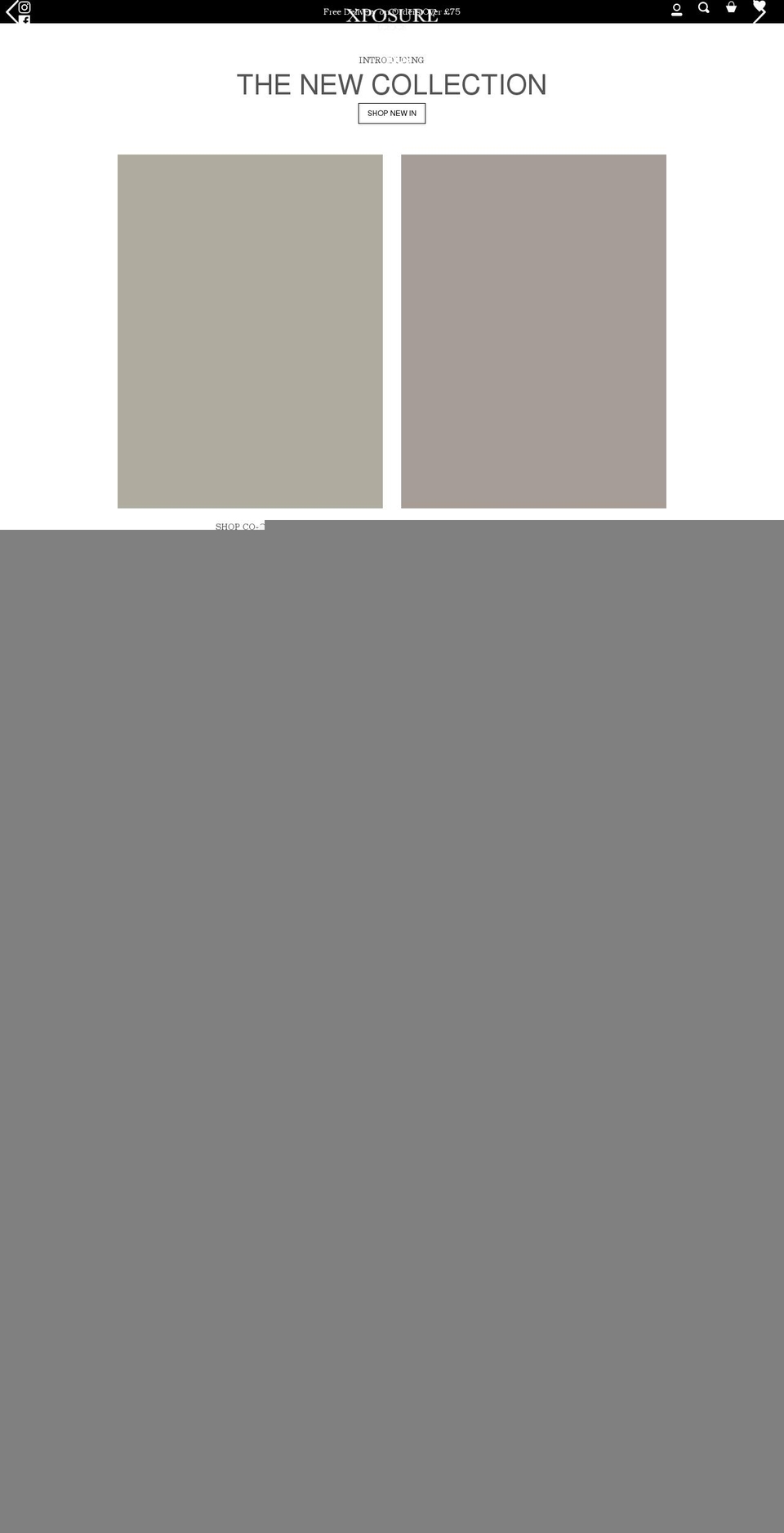 xposureclothing.co.uk shopify website screenshot
