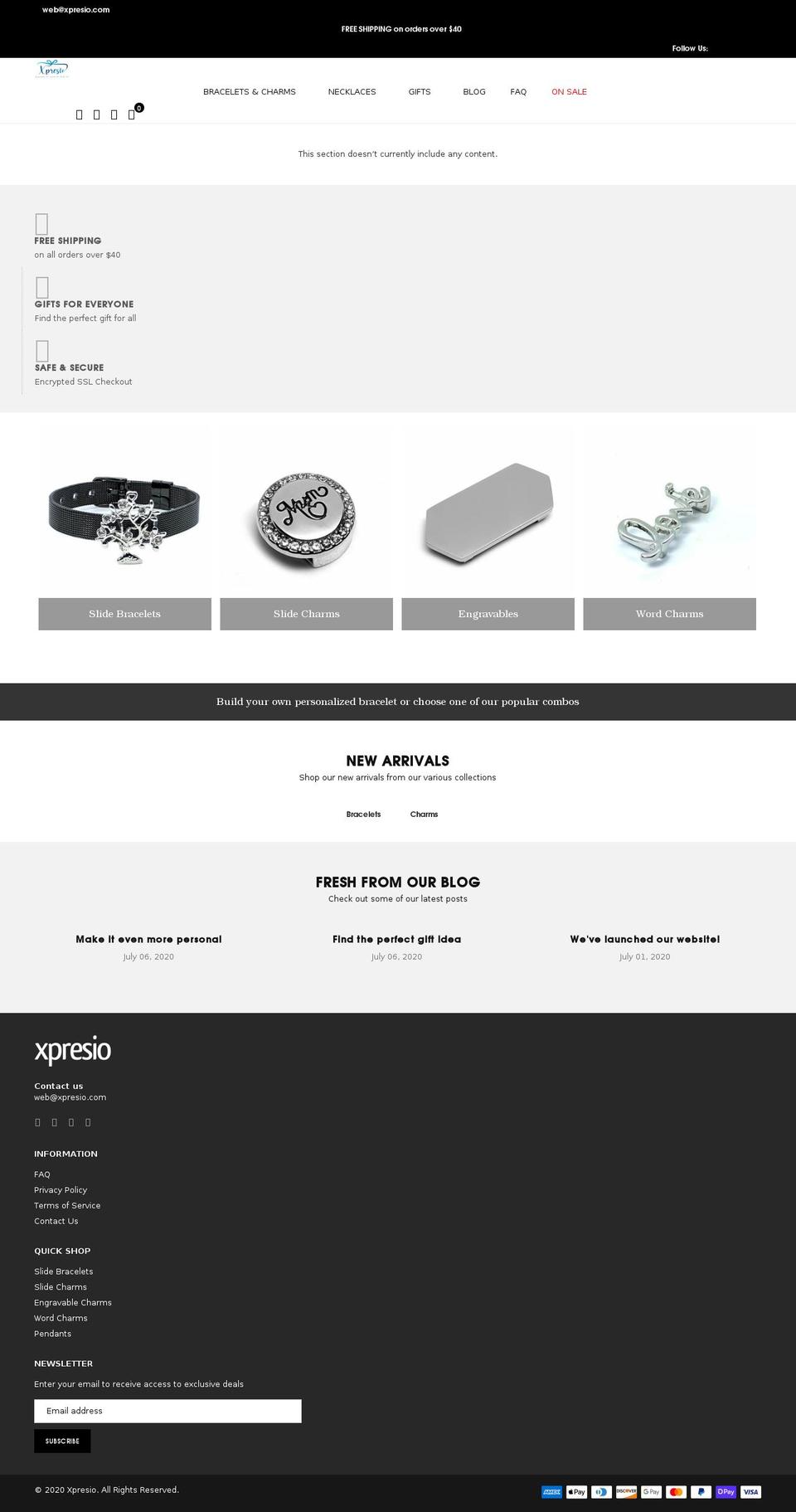 xpresio.com shopify website screenshot