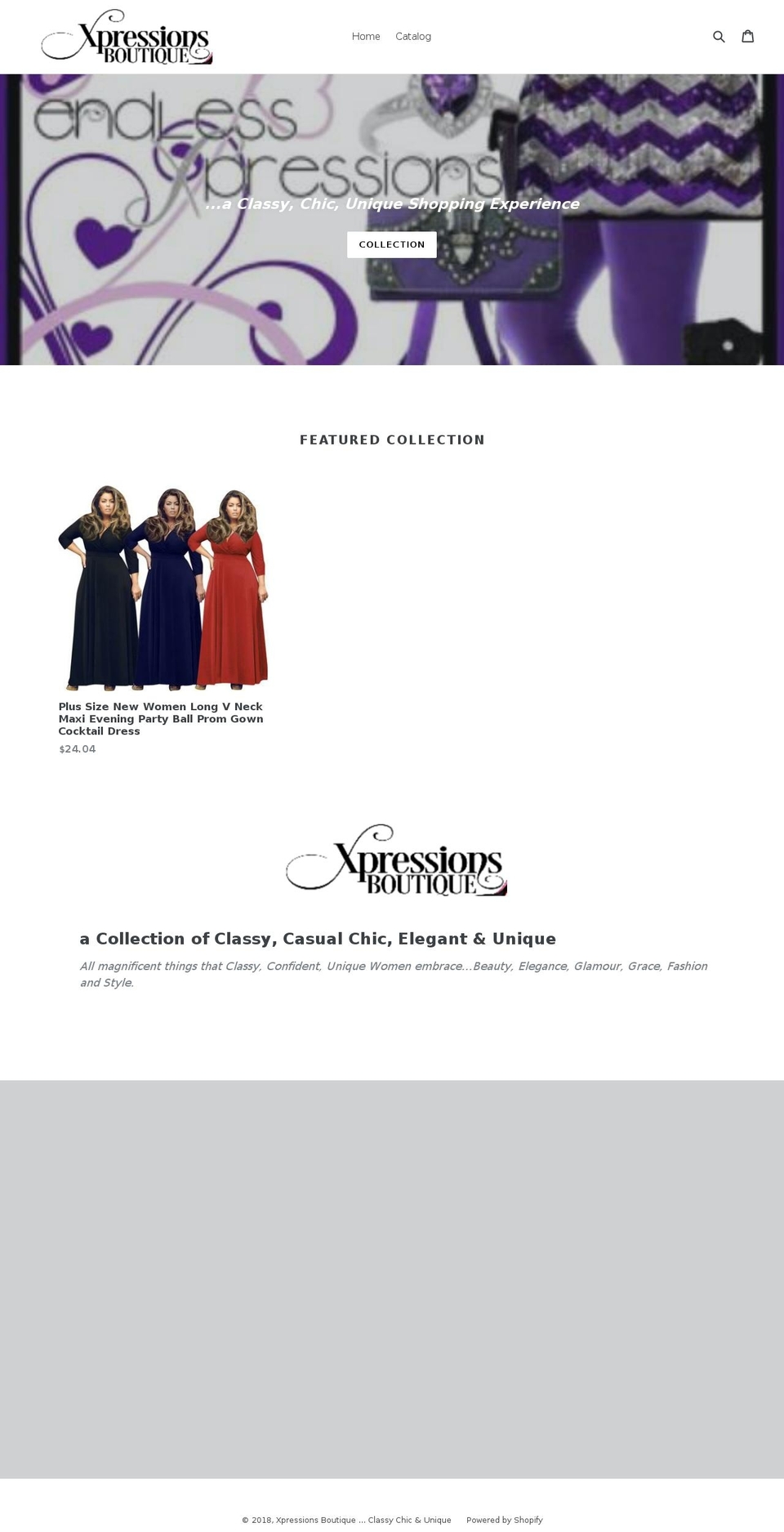 xpressions-boutique.com — Shopify storefront screenshot