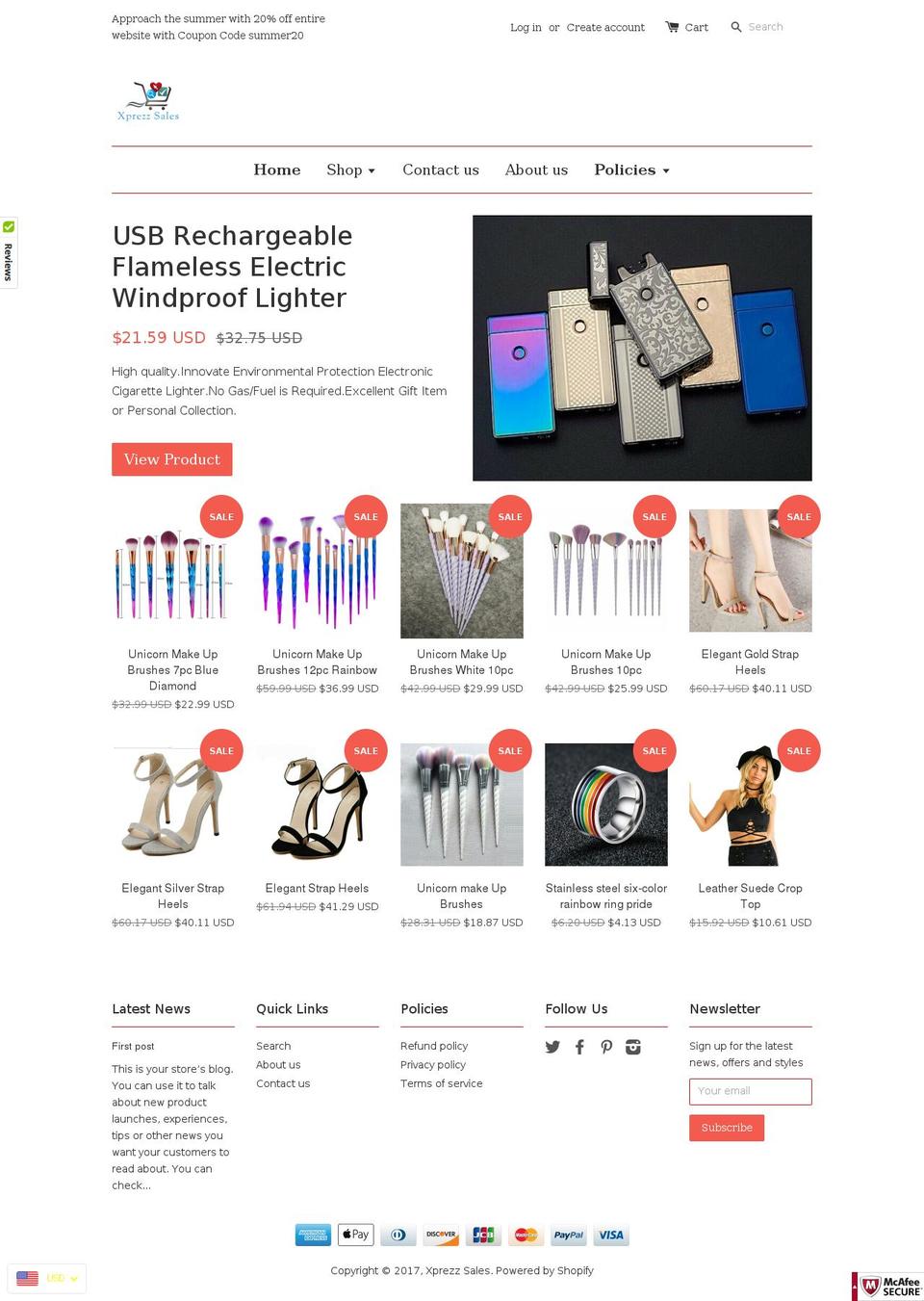 xprezzsales.com shopify website screenshot