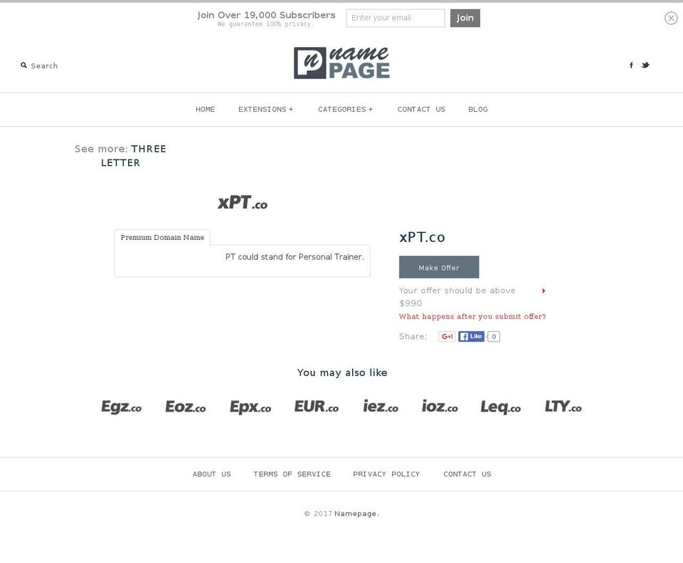 xpt.co shopify website screenshot