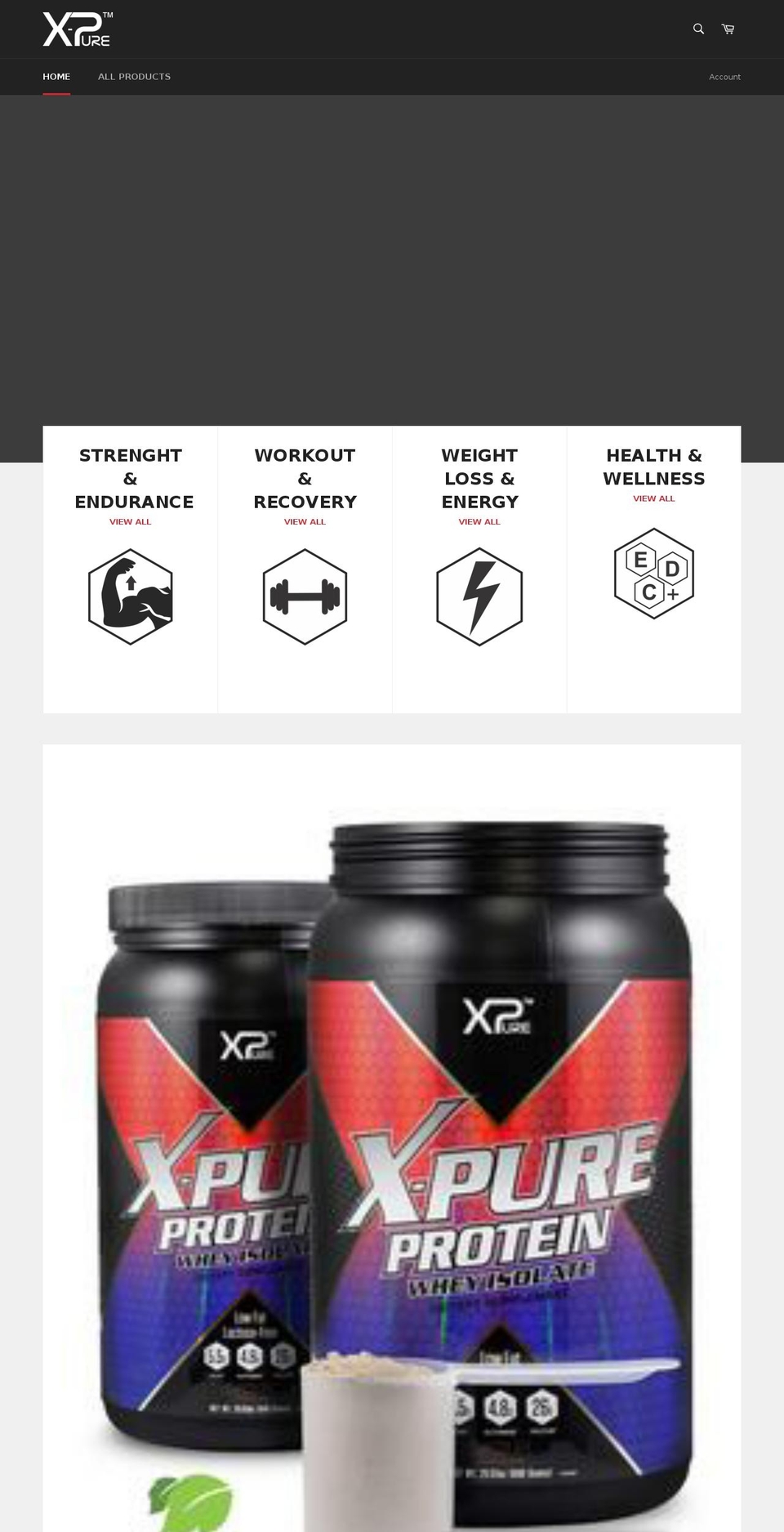 xpurenutrition.com — Shopify storefront screenshot
