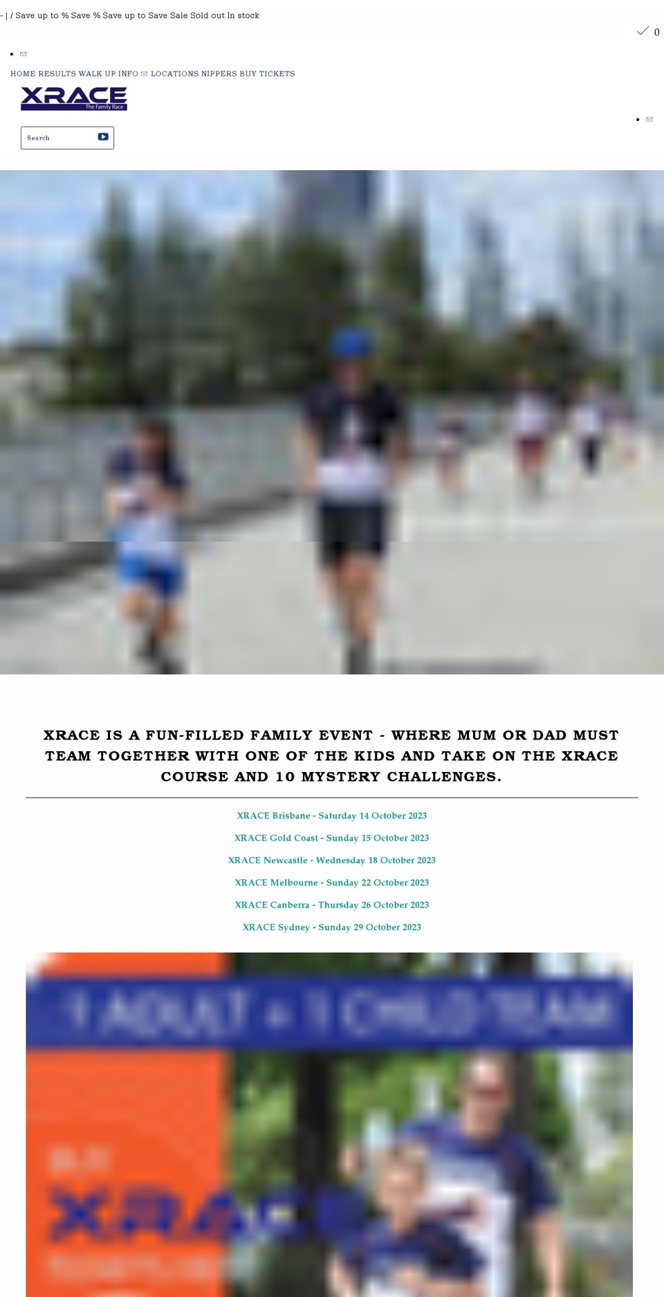 xrace.com.au shopify website screenshot