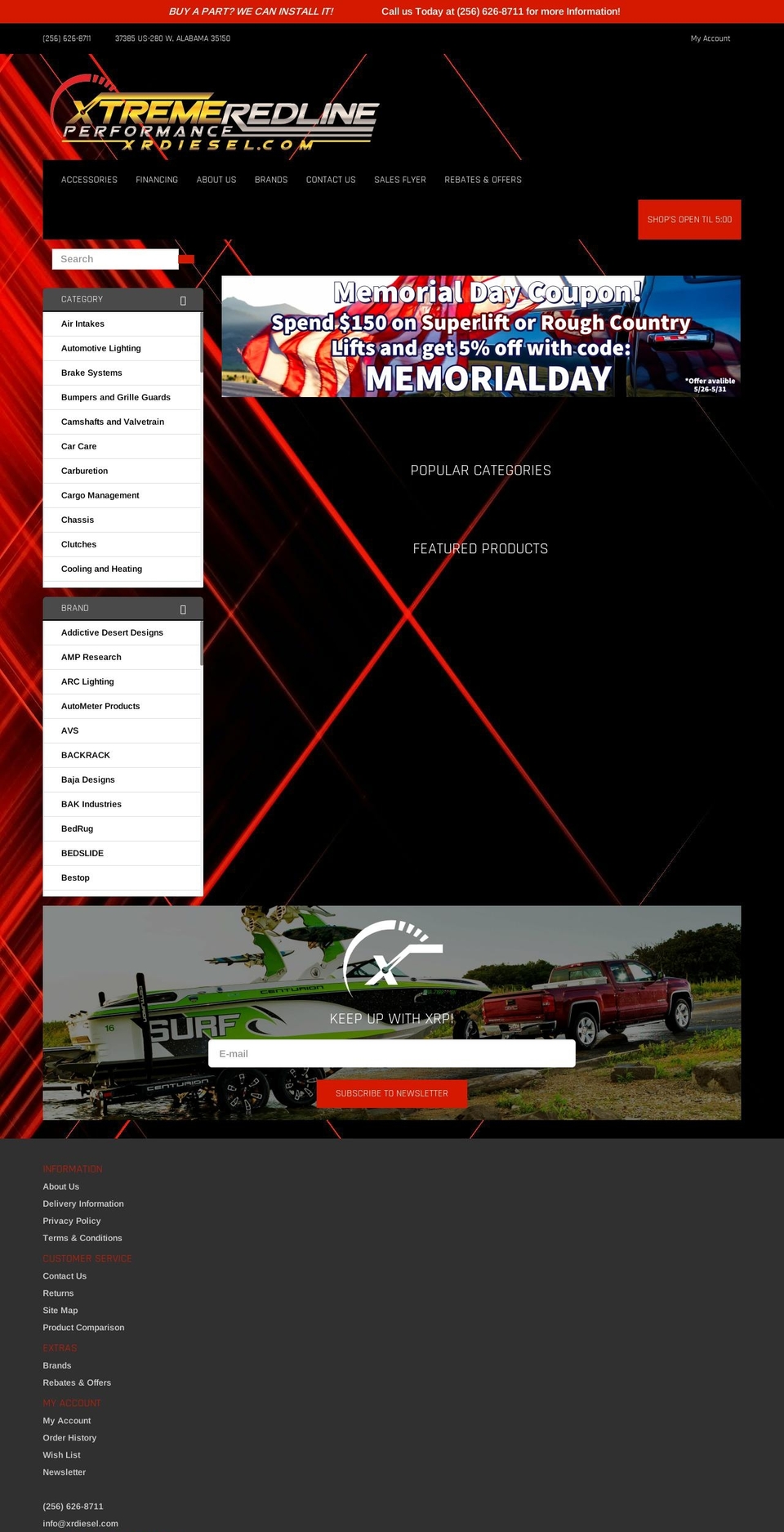xrdiesel.com shopify website screenshot