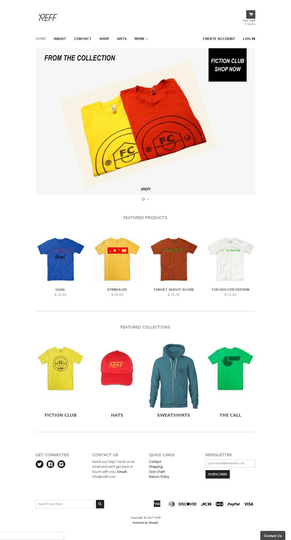 xreff.com shopify website screenshot