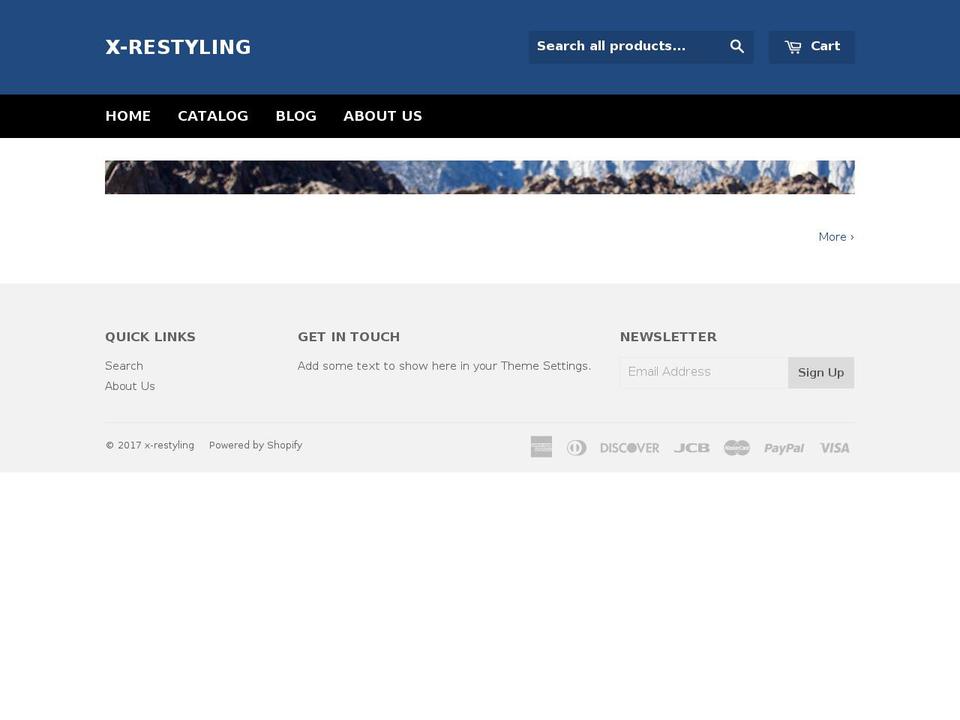 xrestyling.com shopify website screenshot