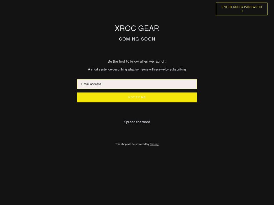 xrocusa.com shopify website screenshot