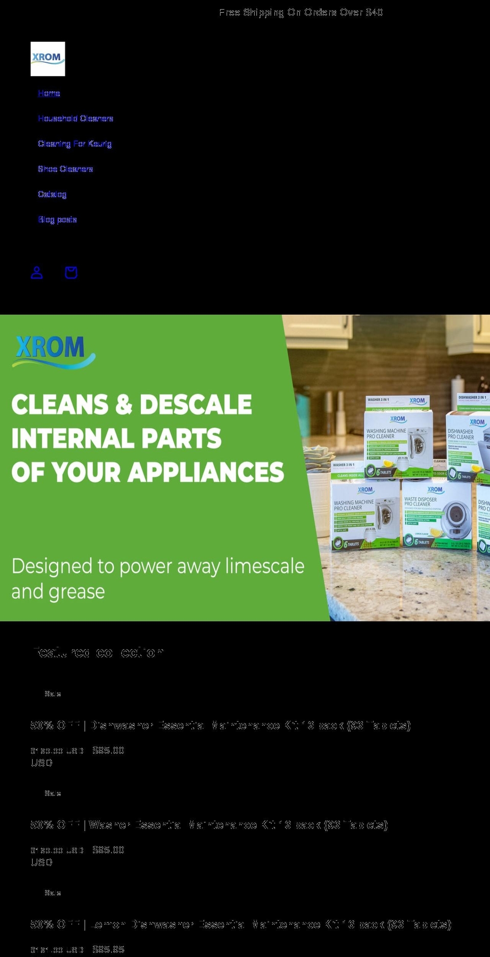 xrominc.com shopify website screenshot