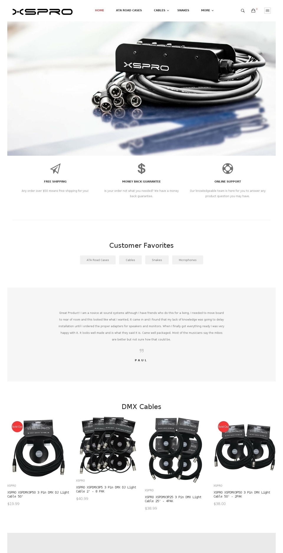 mimosa Shopify theme site example xspro.com