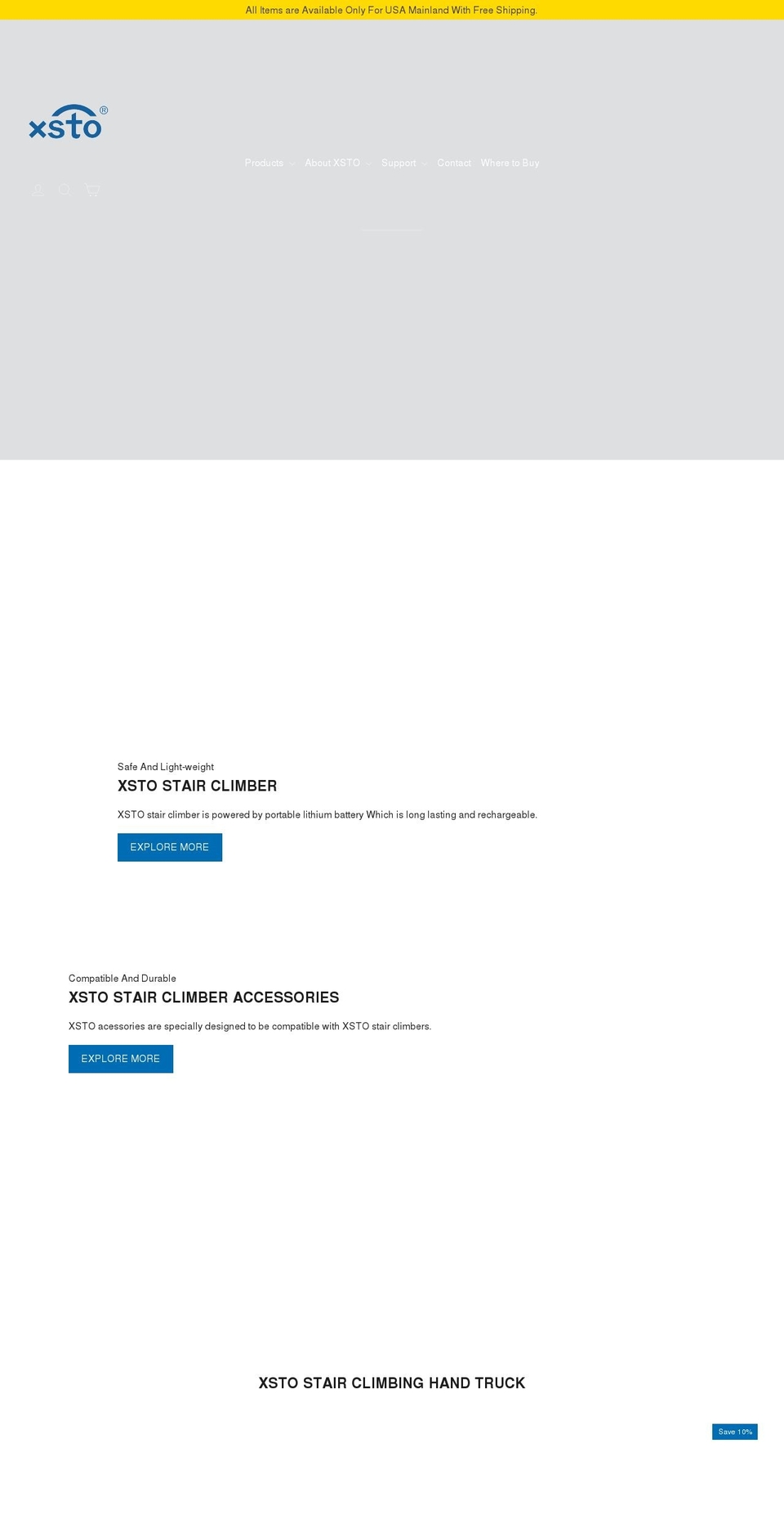 xstostore.com shopify website screenshot
