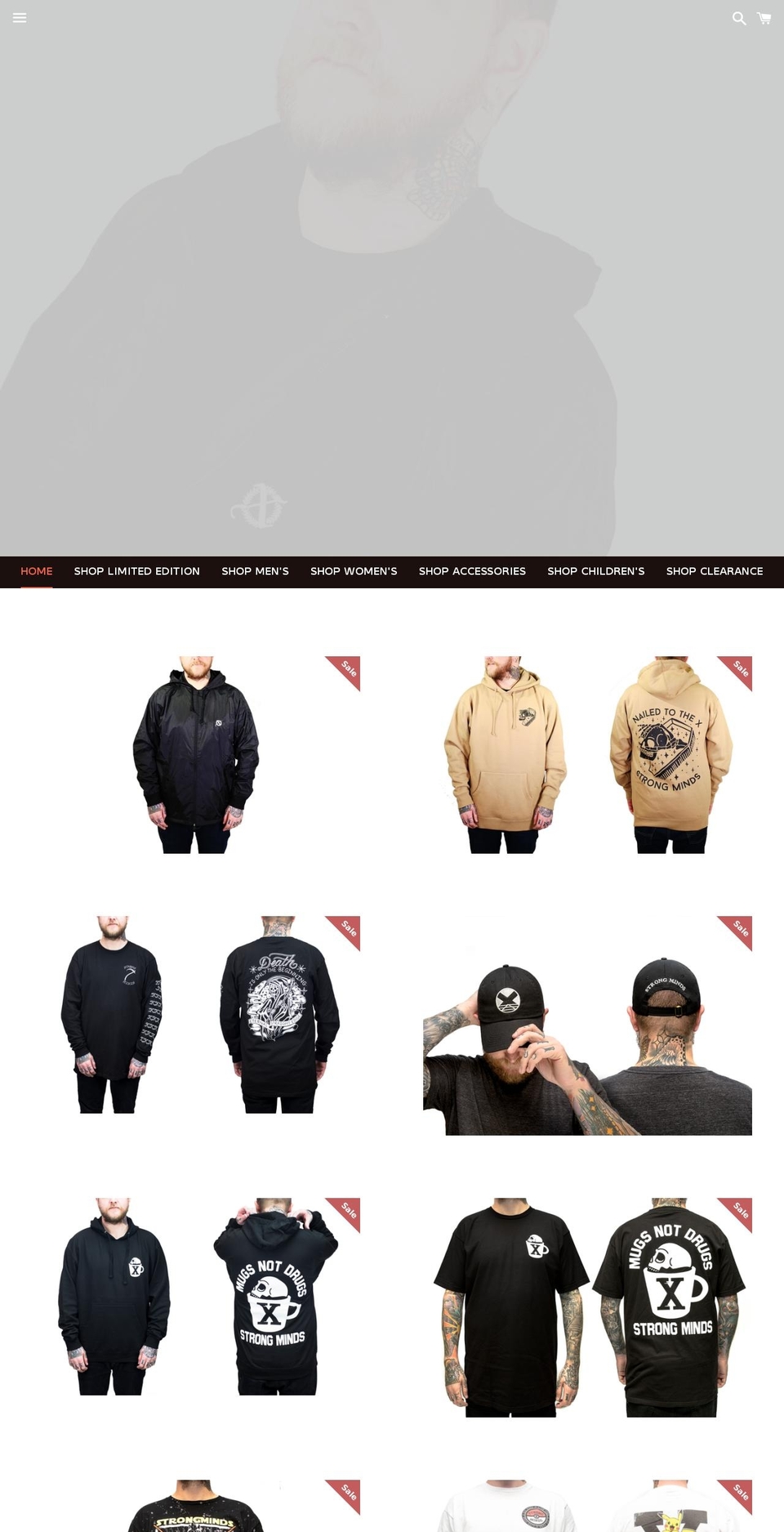 xstrongmindsx.com shopify website screenshot