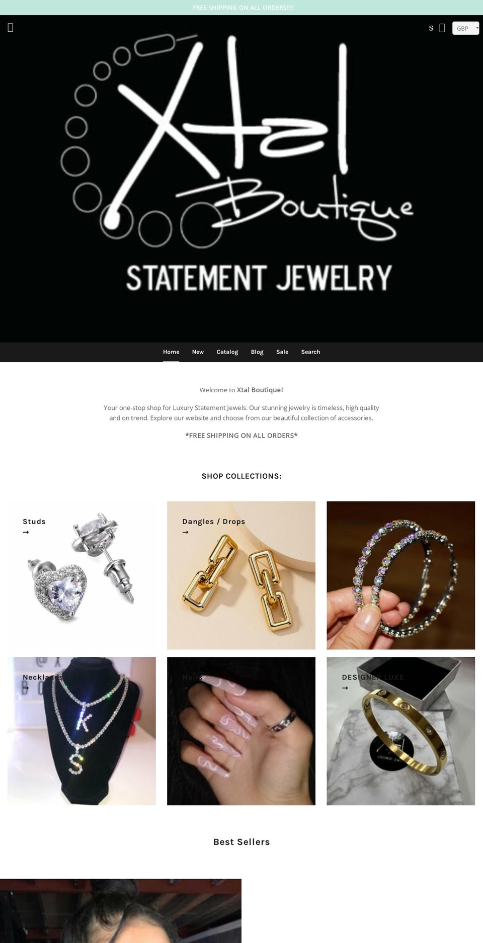 xtalboutique.com shopify website screenshot