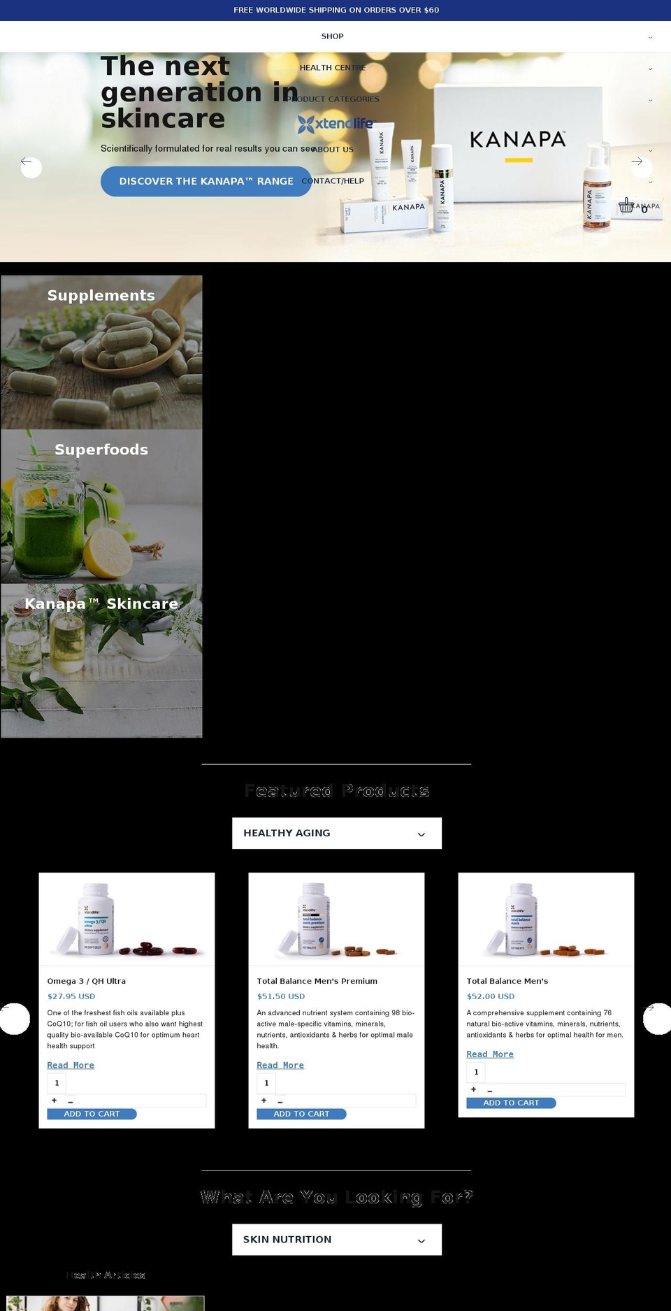 xtend-lifeeu.com shopify website screenshot