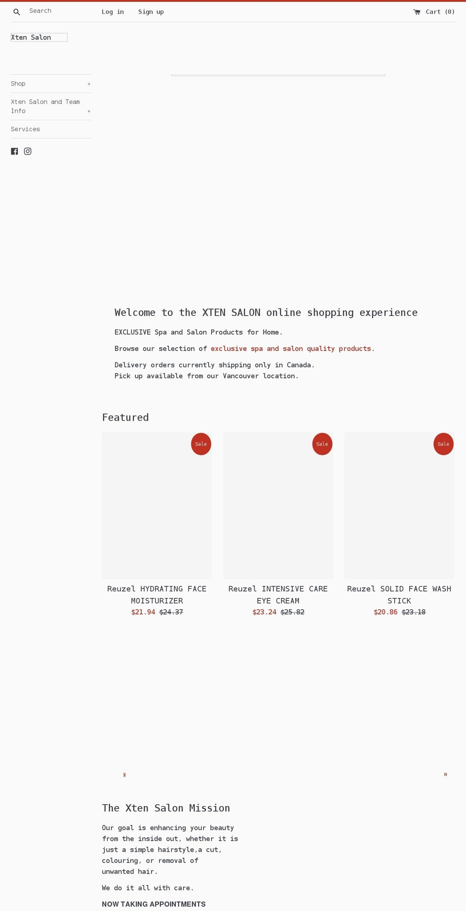 xtensalon.com shopify website screenshot