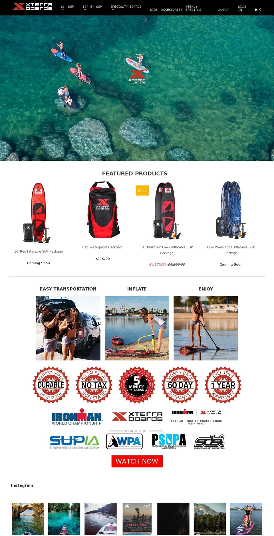xterraboards.com shopify website screenshot