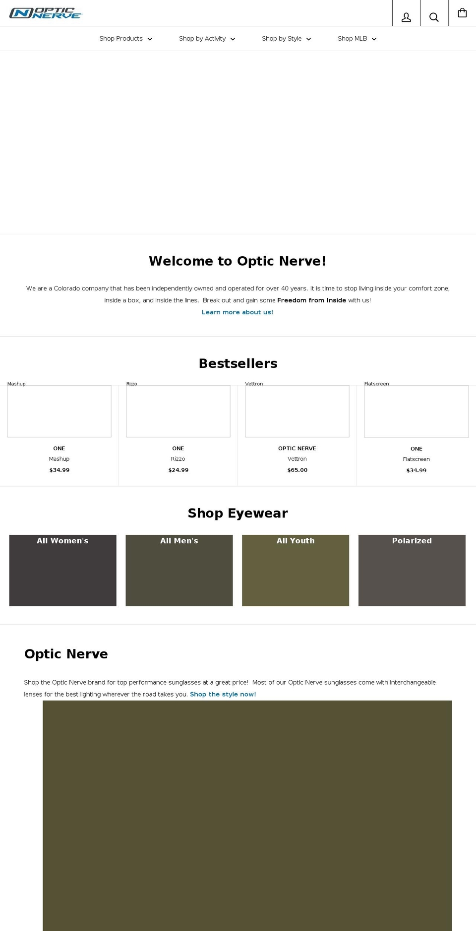 xterraeyewear.com — Shopify storefront screenshot